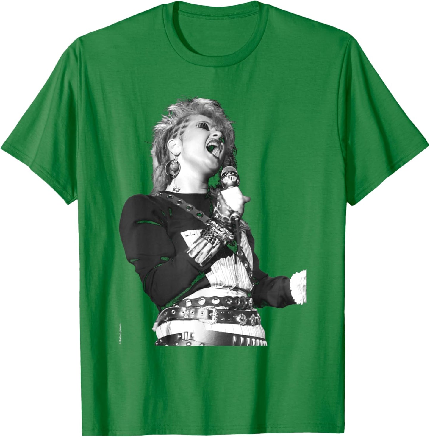 Singer Cyndi Lauper Live by Allan Ballard T-Shirt - T-Shirt | Irish Green