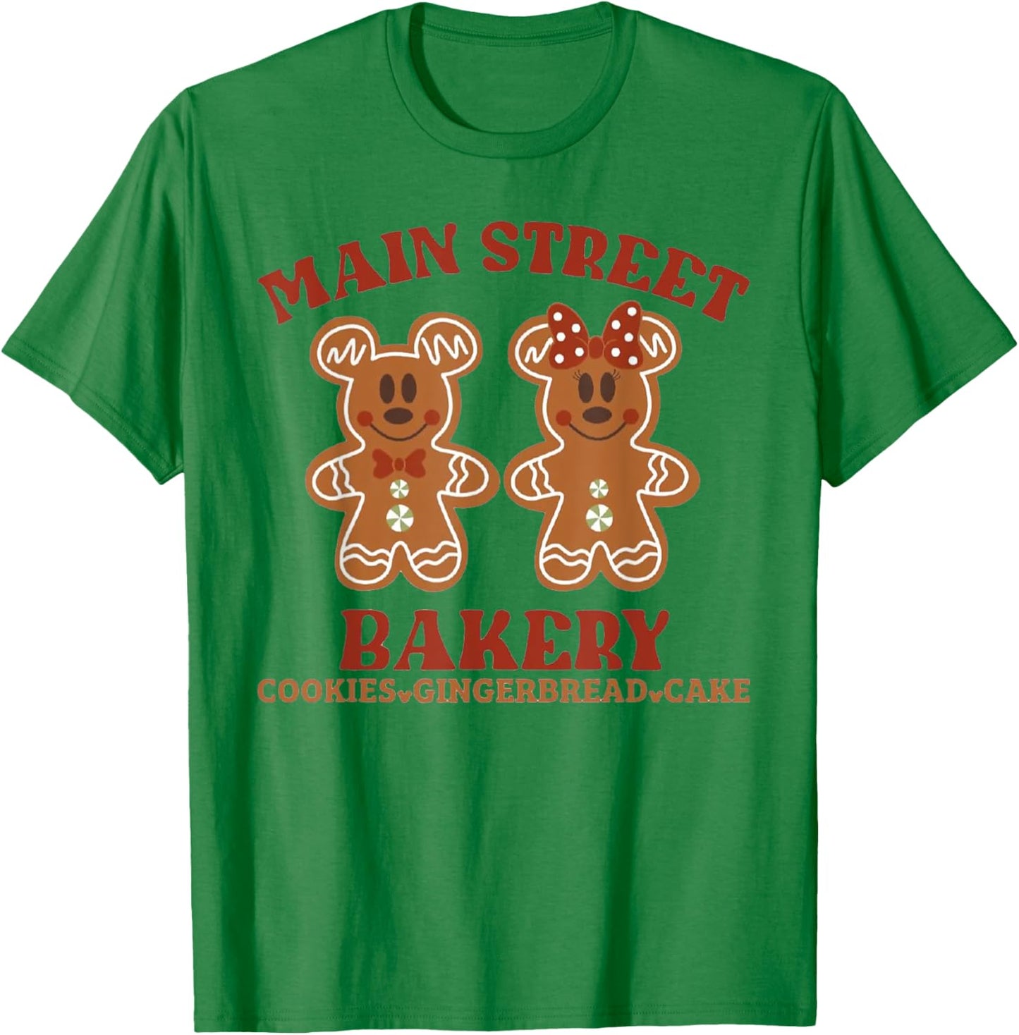 Main Street Bakery Cookies Gingerbread Cake Christmas T-Shirt - T-Shirt | Irish Green