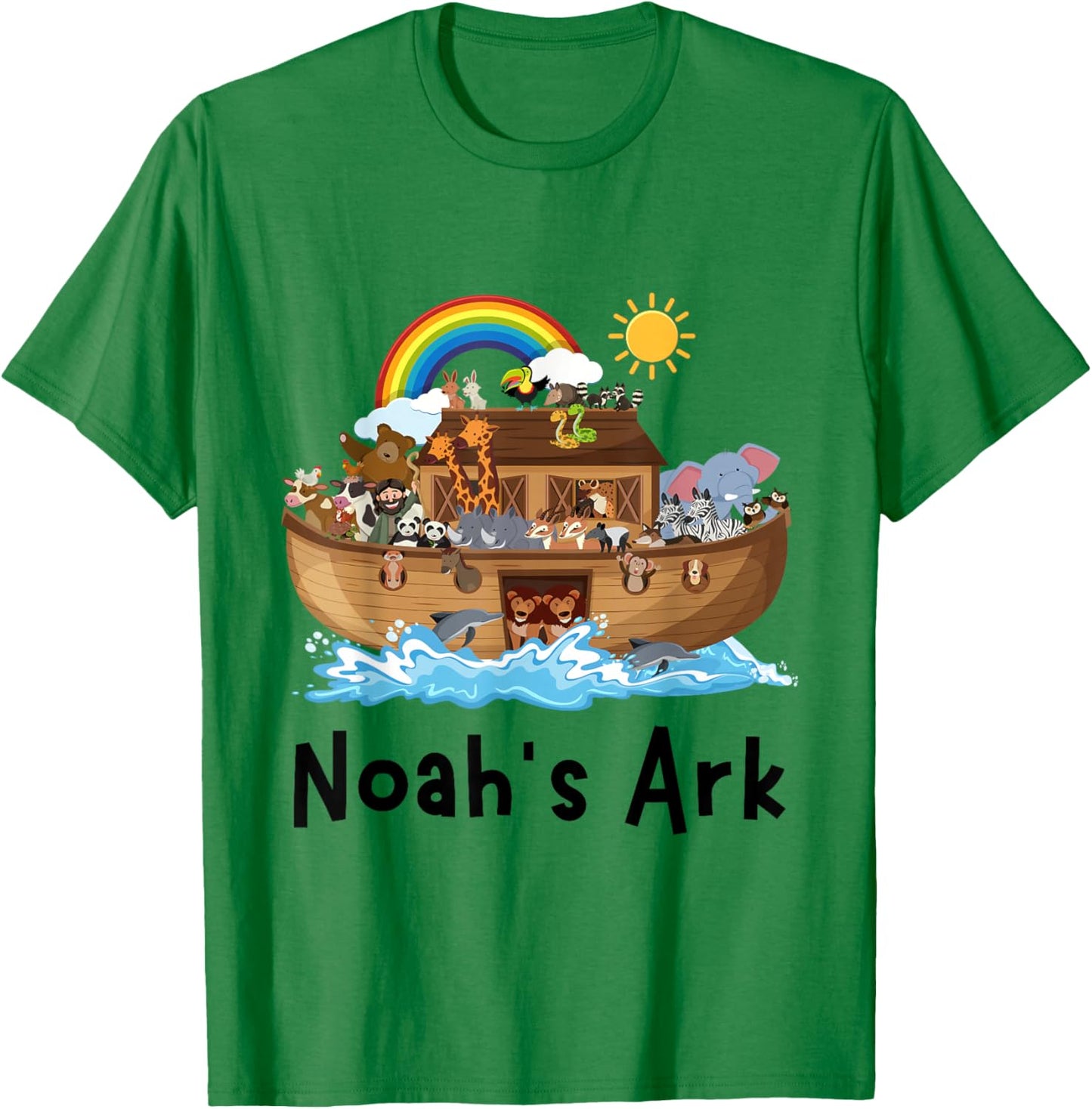 Christian Faith Noah's Ark Sunday School Student Rainbow T-Shirt - T-Shirt | Irish Green