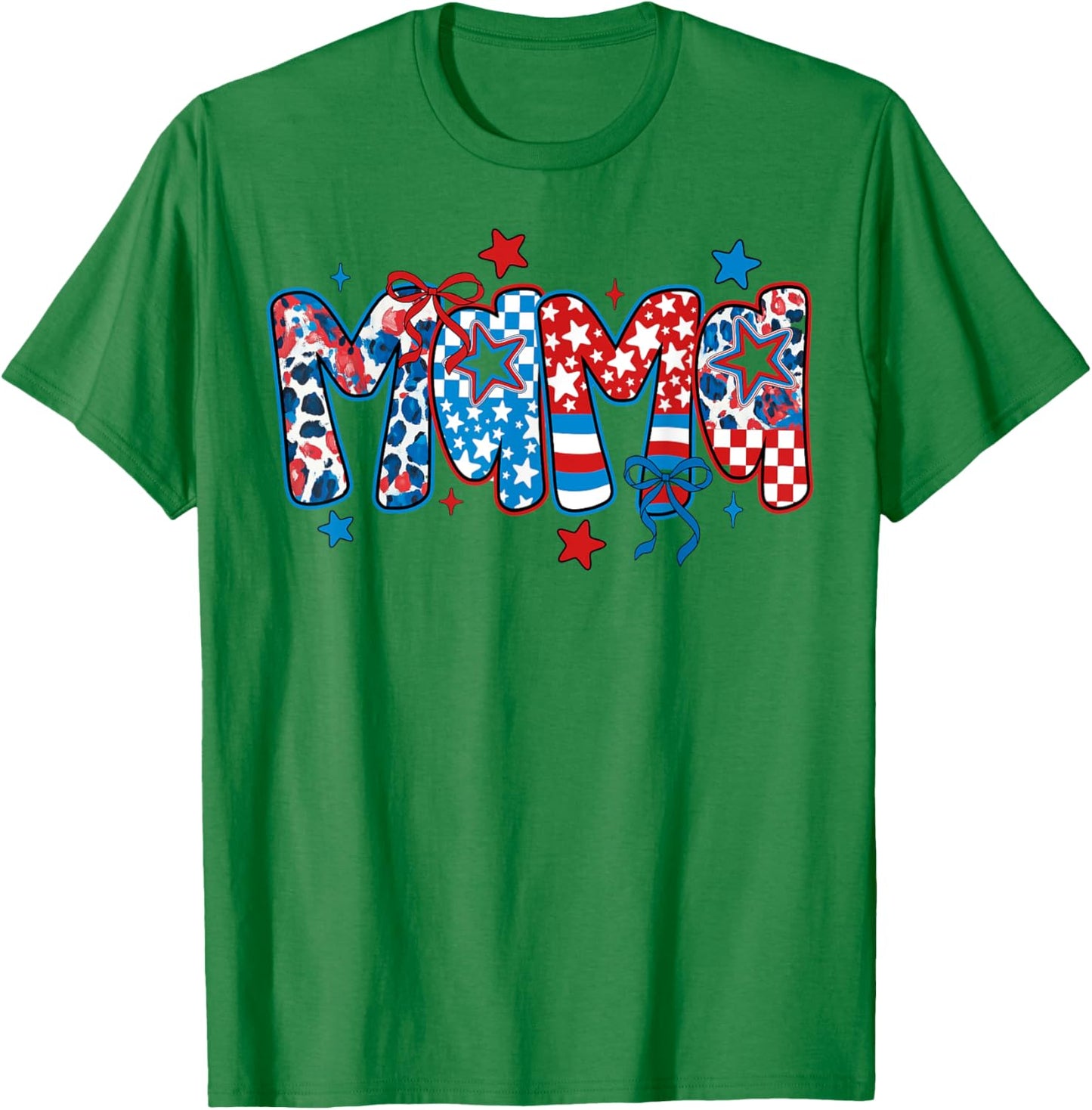 4th Of July Mama Mom Women Coquette Patriotic USA Mama T-Shirt - T-Shirt | Irish Green