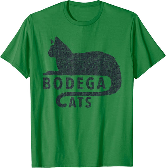 Bodega Cats Funny Black Cat Lover T-Shirt - T-Shirt | Irish Green