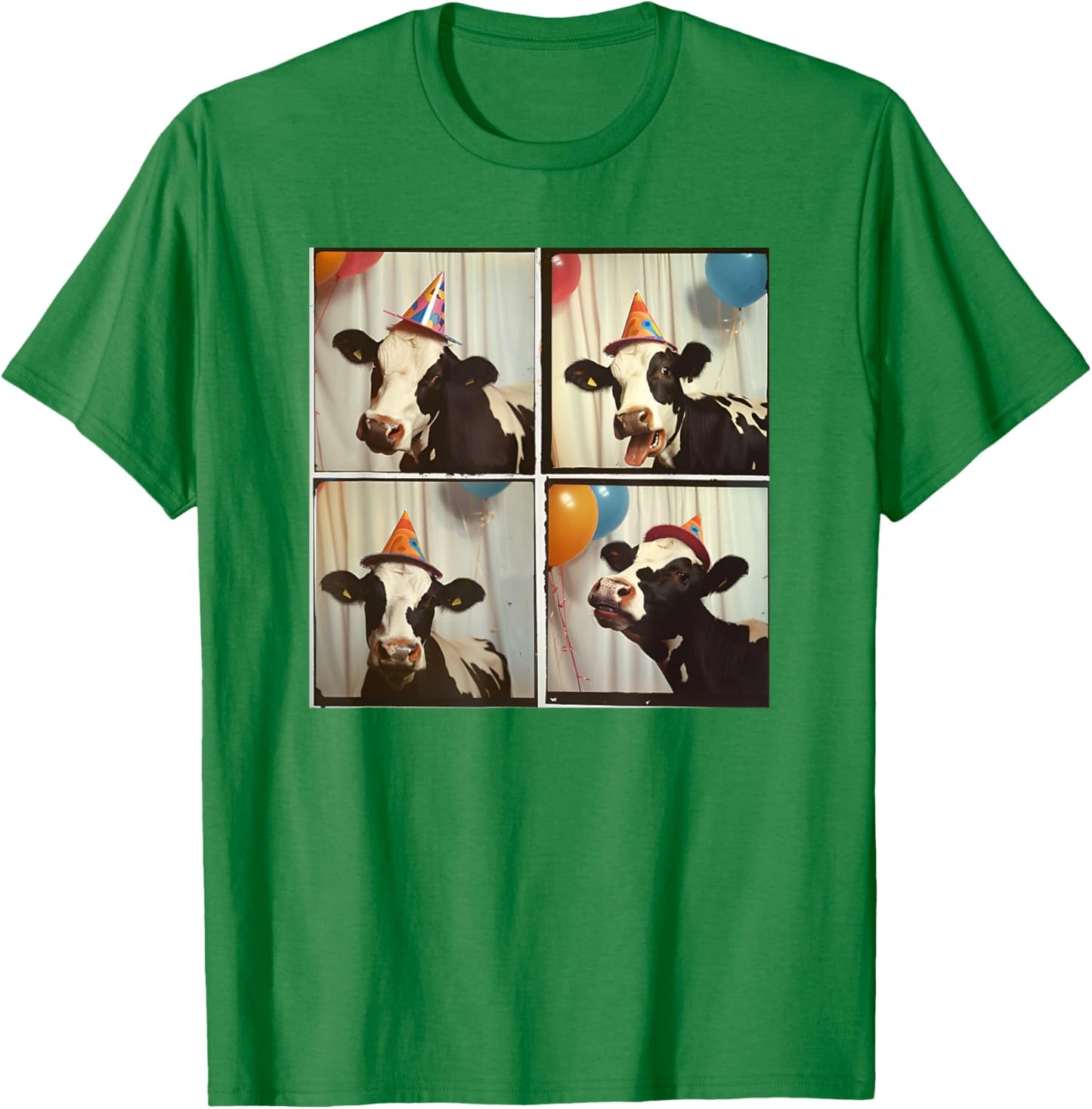 Dairy Cow Farmer Cow Selfie Farmyard Animal Birthday Cow T-Shirt - T-Shirt | Irish Green