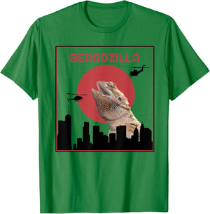 Beardzilla Bearded Dragon Funny T-Shirt - T-Shirt | Irish Green
