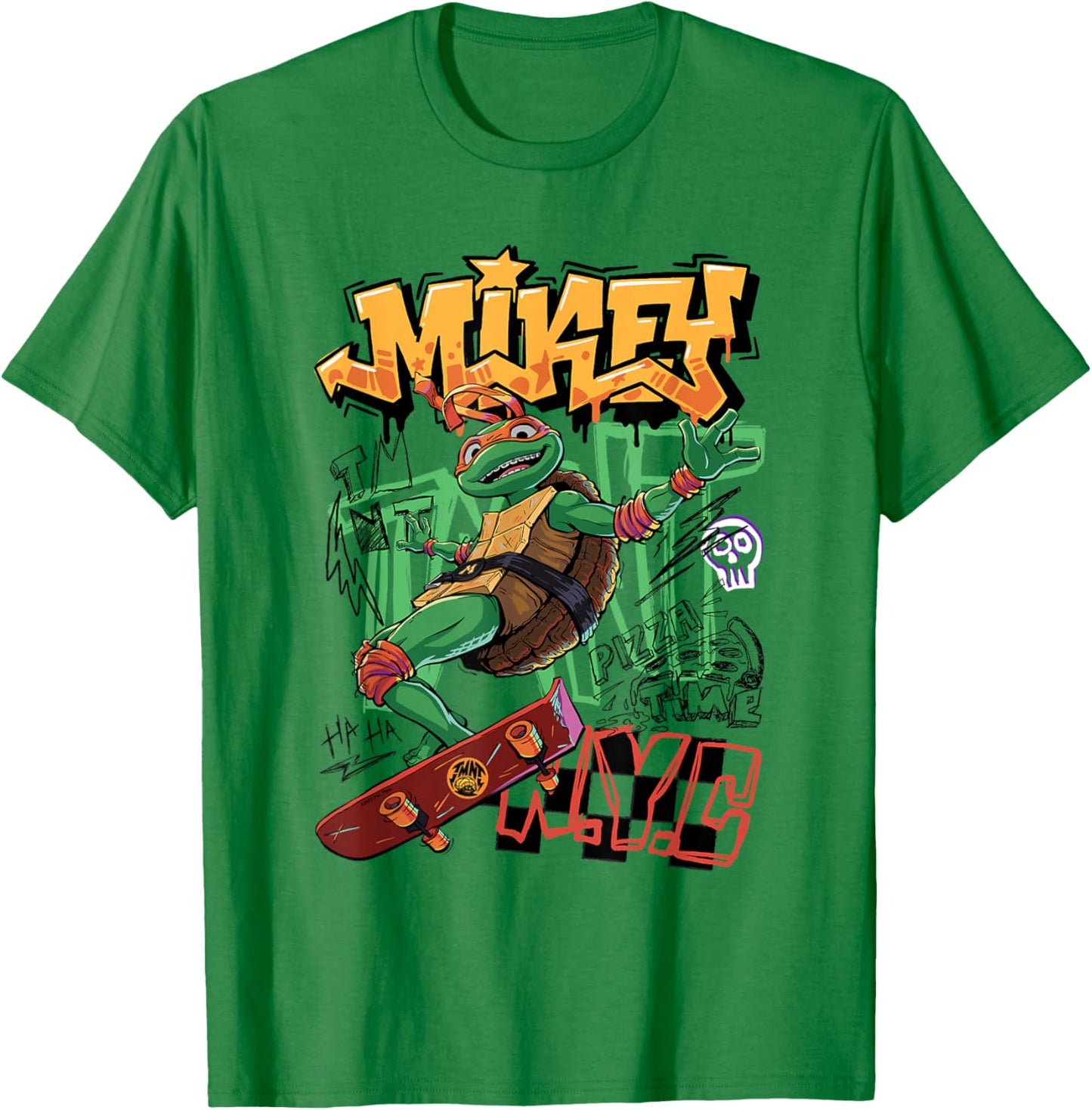Teenage Mutant Ninja Turtles: Mutant Mayhem Skater Mikey T-Shirt - T-Shirt | Irish Green
