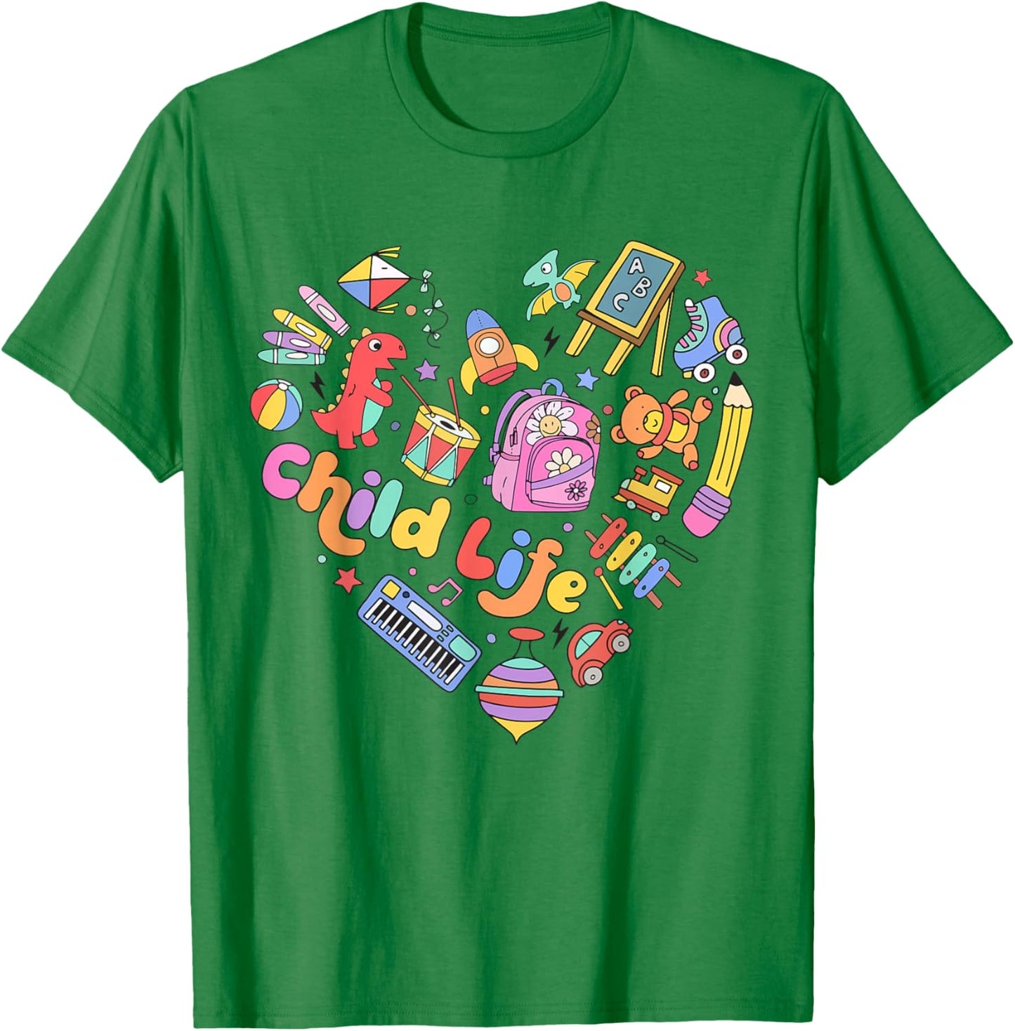 Retro Child Life Specialist Play Therapy Child life Intern T-Shirt - T-Shirt | Irish Green