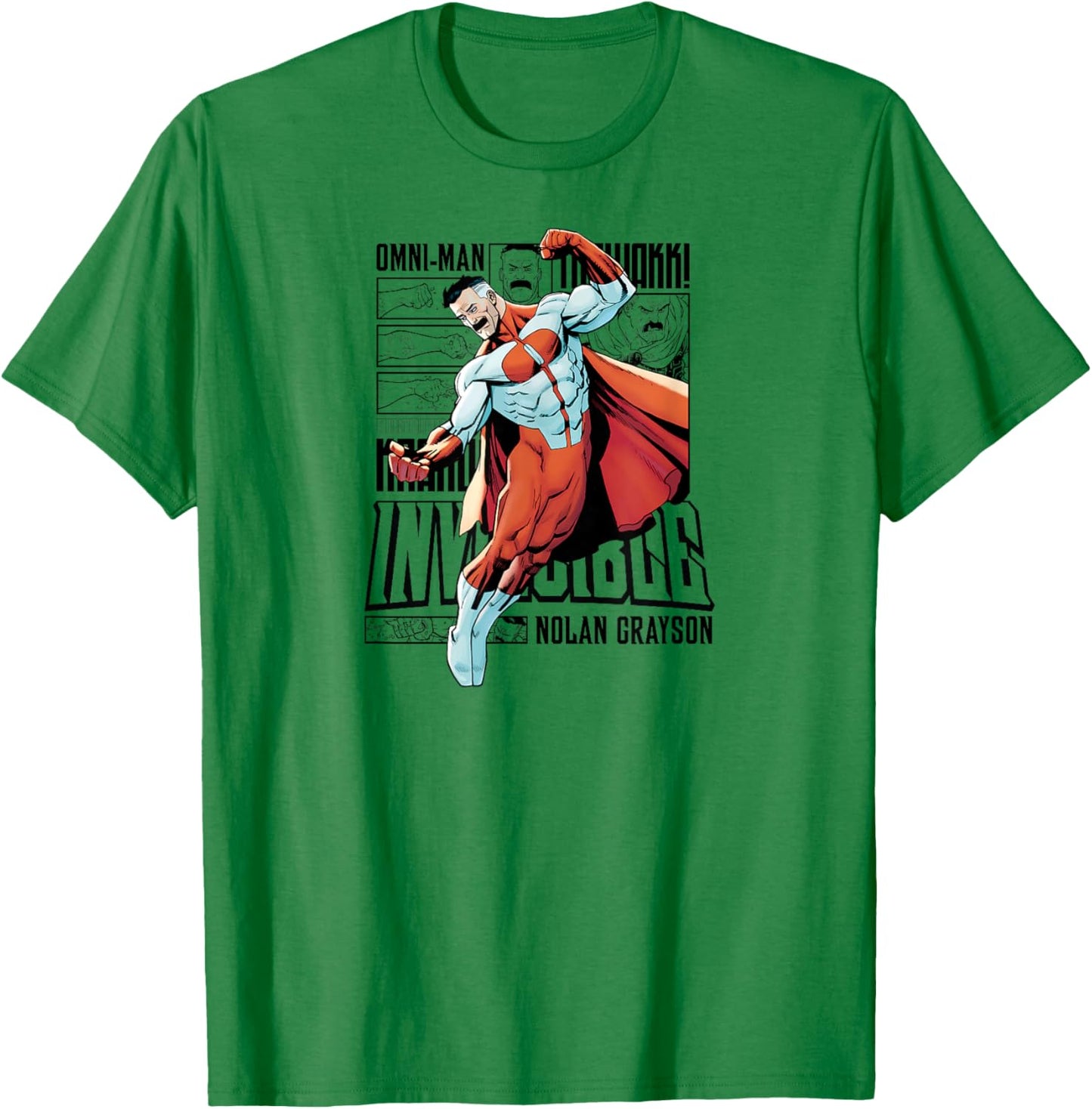 Invincible Omni-Man Collage T-Shirt - T-Shirt | Irish Green