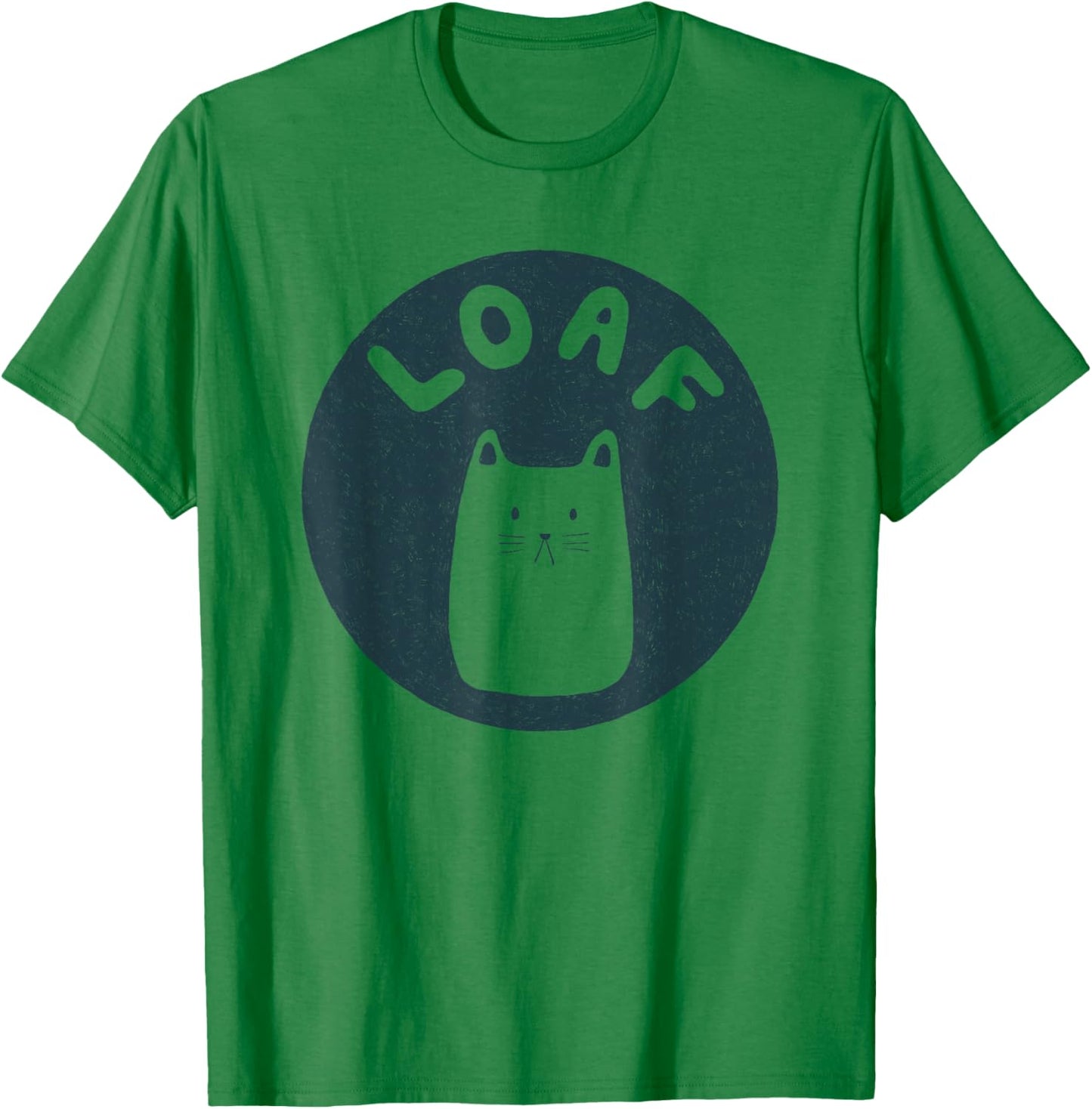 Cute Cat Loaf Illustrated T-Shirt - T-Shirt | Irish Green