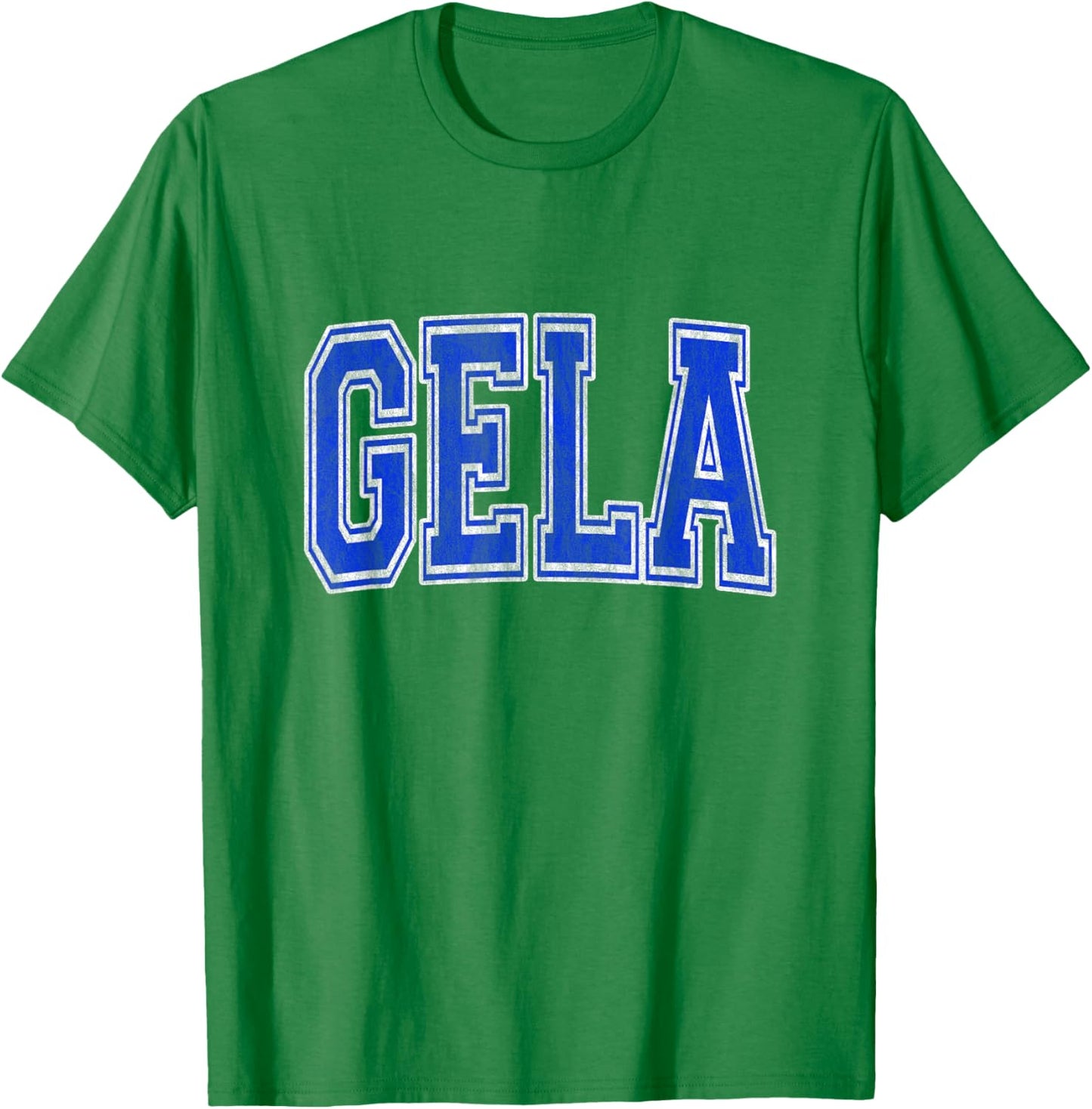Gela Italy - Gela Varsity Logo - Gela Italia T-Shirt - T-Shirt | Irish Green