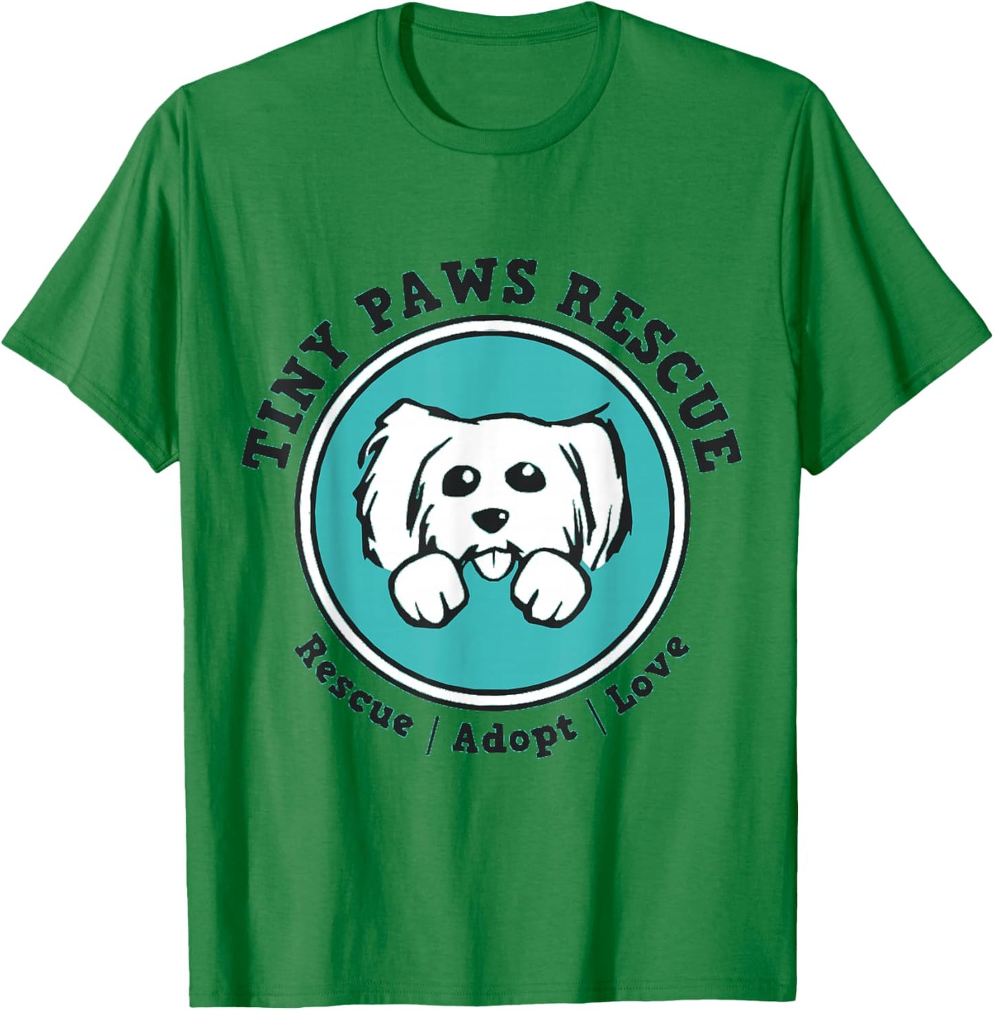 Tiny paws dog logo T-Shirt - T-Shirt | Irish Green