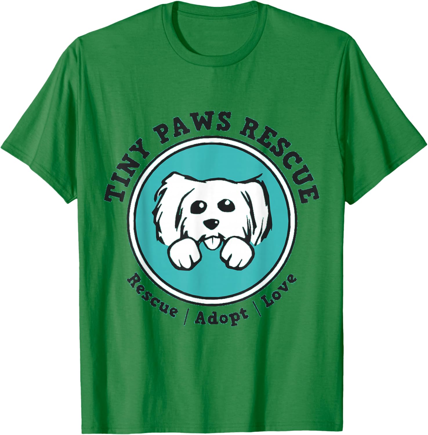 Tiny paws dog logo T-Shirt - T-Shirt | Irish Green