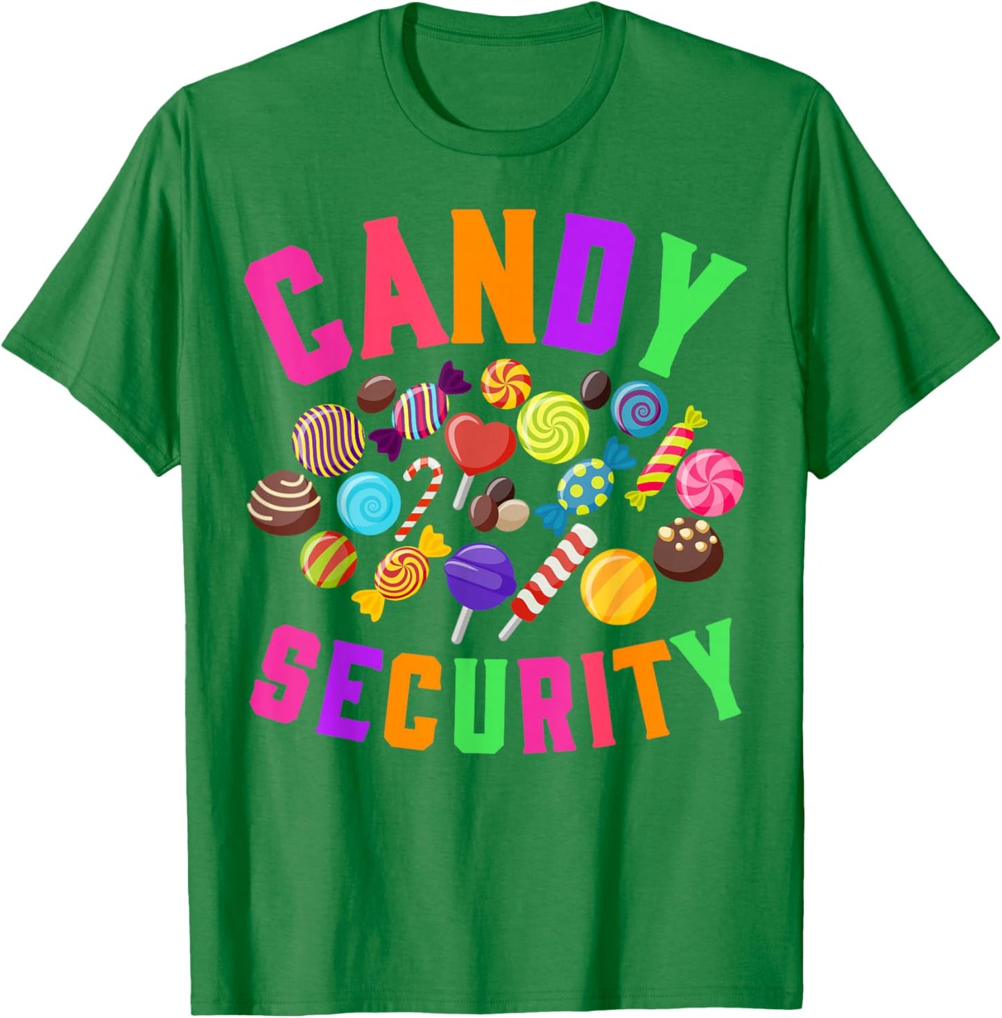Candy Security Funny Halloween Party Costume Boys Girls Kids T-Shirt - T-Shirt | Irish Green