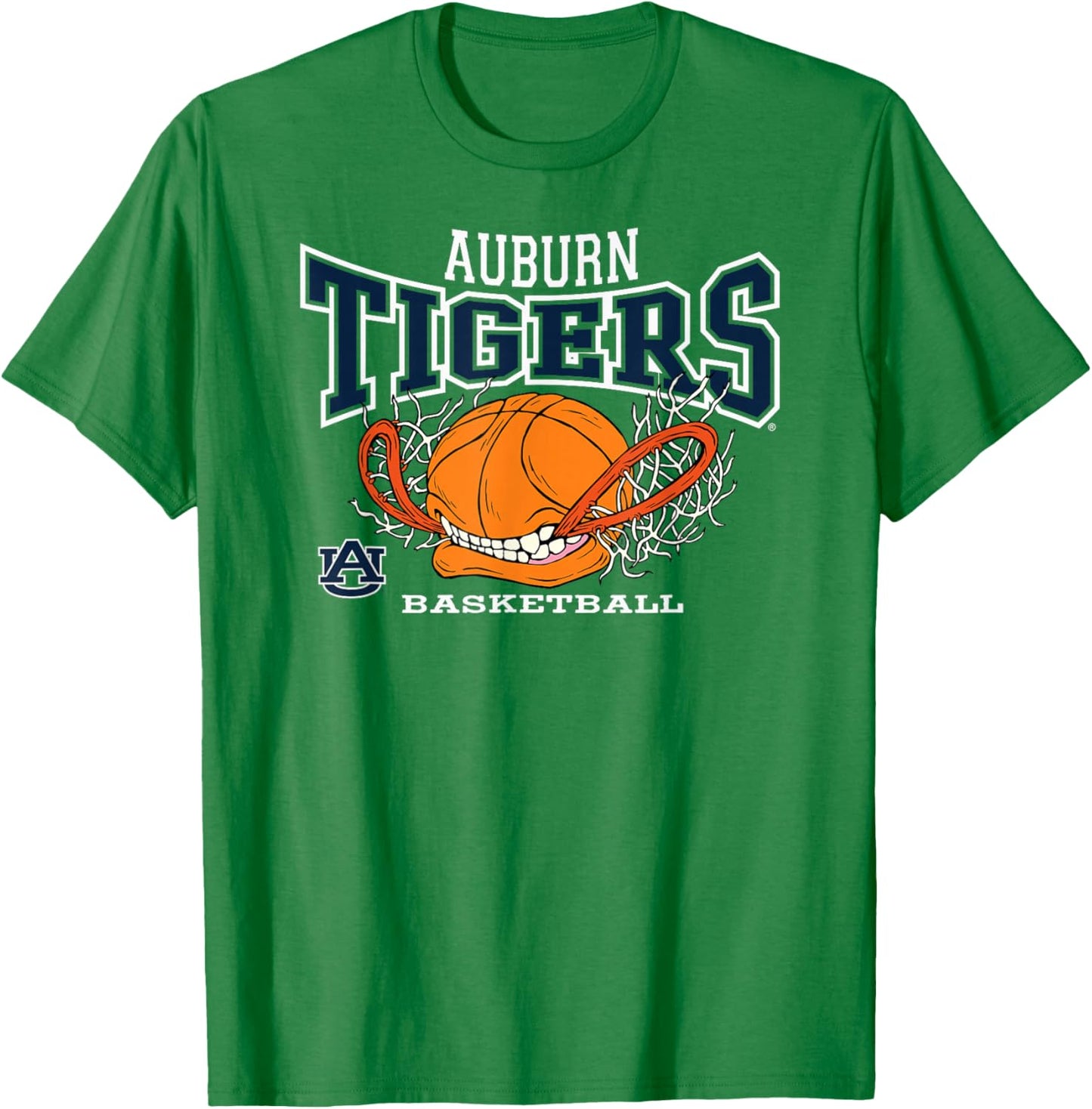 Auburn Tigers Basketball Bite Orange Officially Licensed T-Shirt - T-Shirt | Irish Green