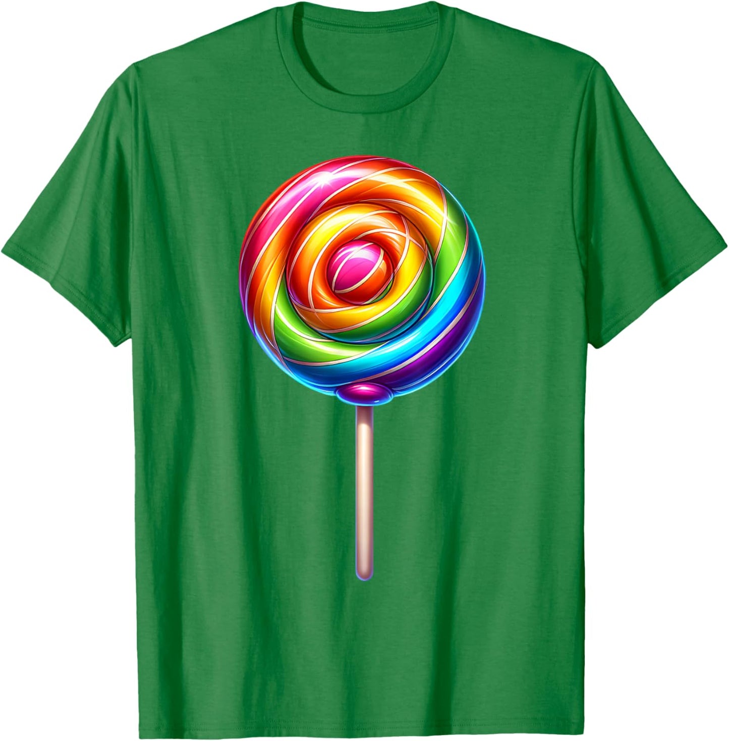 Rainbow Lolipop Candy T-Shirt - T-Shirt | Irish Green