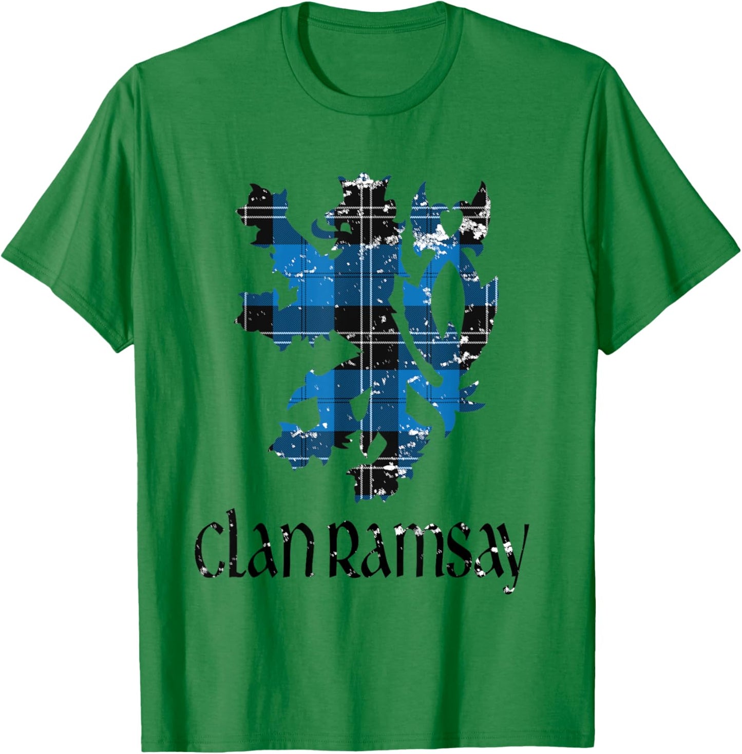 Clan Ramsay Tartan Scottish Family Name Scotland Pride T-Shirt - T-Shirt | Irish Green