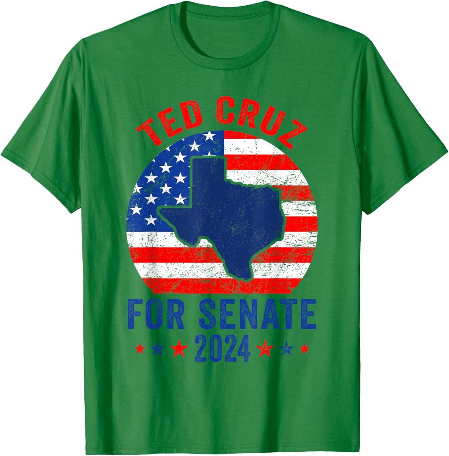 Ted Cruz 2024 For Senate Election Texas Republican Vintage T-Shirt - T-Shirt | Irish Green