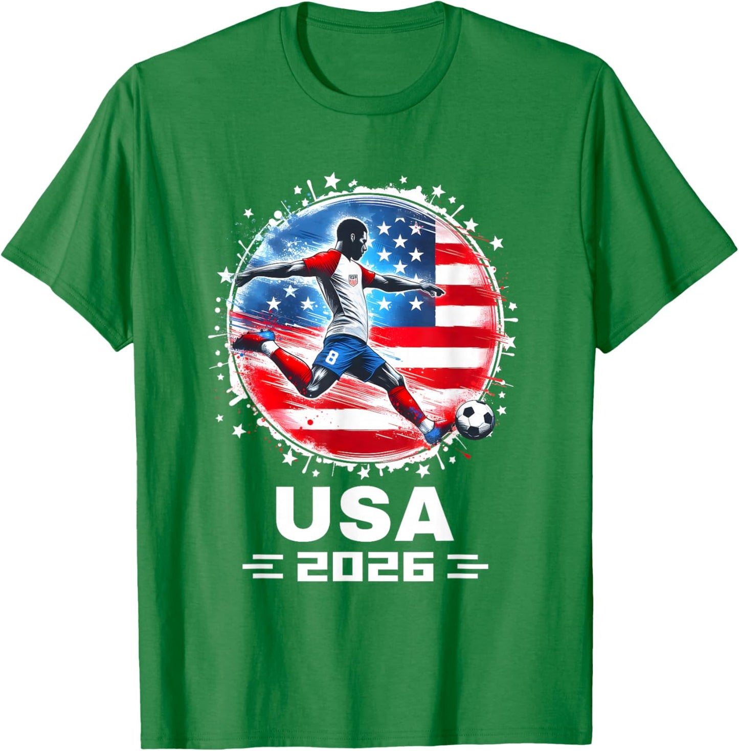 USA 2026 United States Sport USA 2026 Ball 2026 USA T-Shirt - T-Shirt | Irish Green