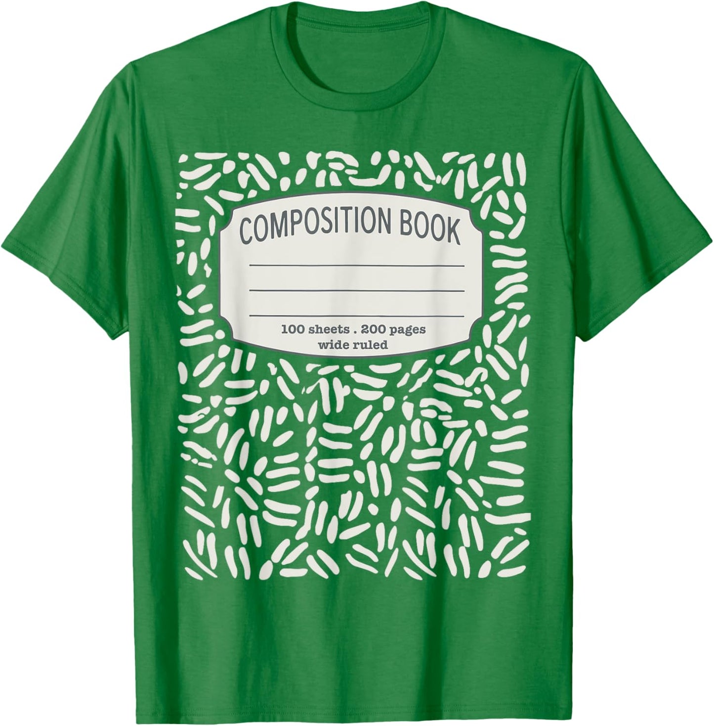 Composition Notebook Costume - Matching Group Halloween T-Shirt - T-Shirt | Irish Green