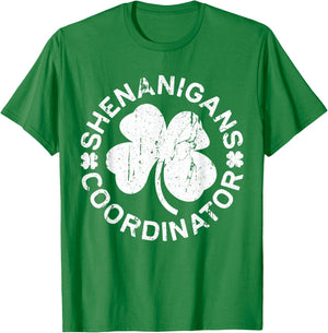 Shenanigans Coordinator Shirt Men Women Kids St Patricks Day T-Shirt - T-Shirt | Irish Green