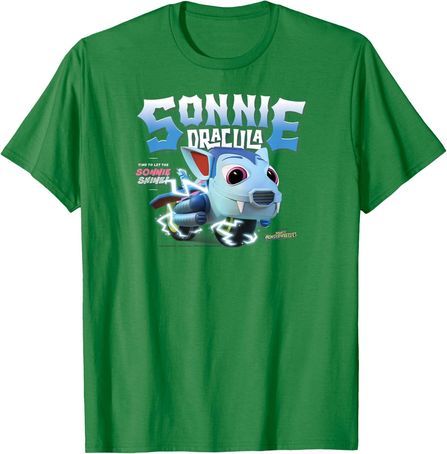 DreamWorks Mighty MonsterWheelies Sonnie Dracula T-Shirt - T-Shirt | Irish Green