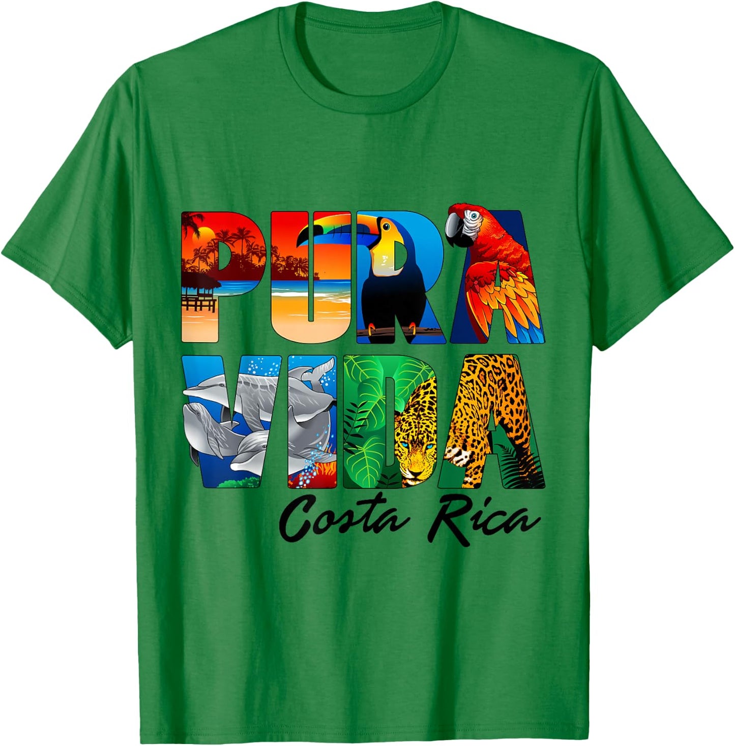 Costa Rica pura vida T-Shirt - T-Shirt | Irish Green