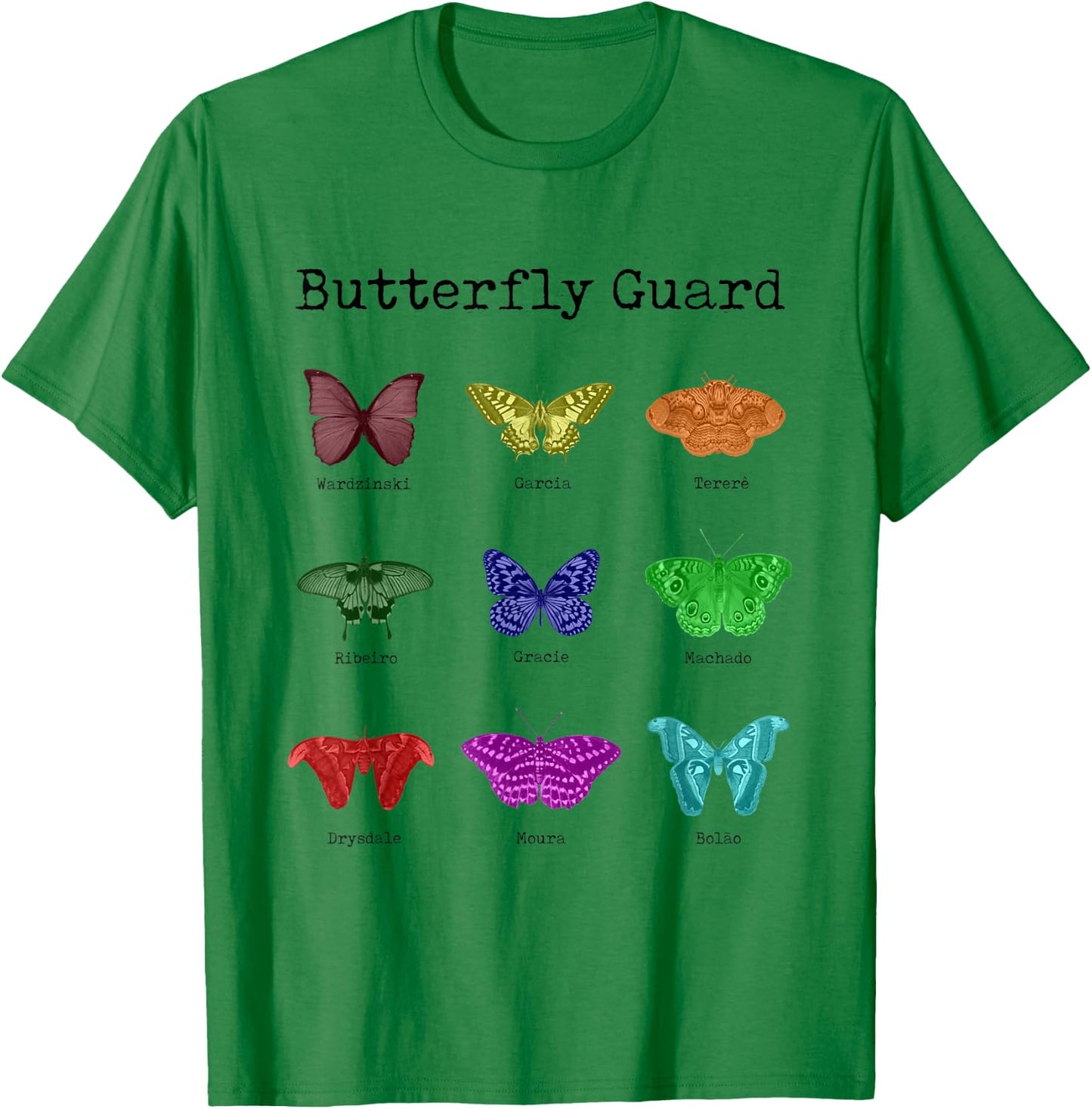 MMA, Brazilian Jiu Jitsu (BJJ) Butterfly Guard T-Shirt - T-Shirt | Irish Green