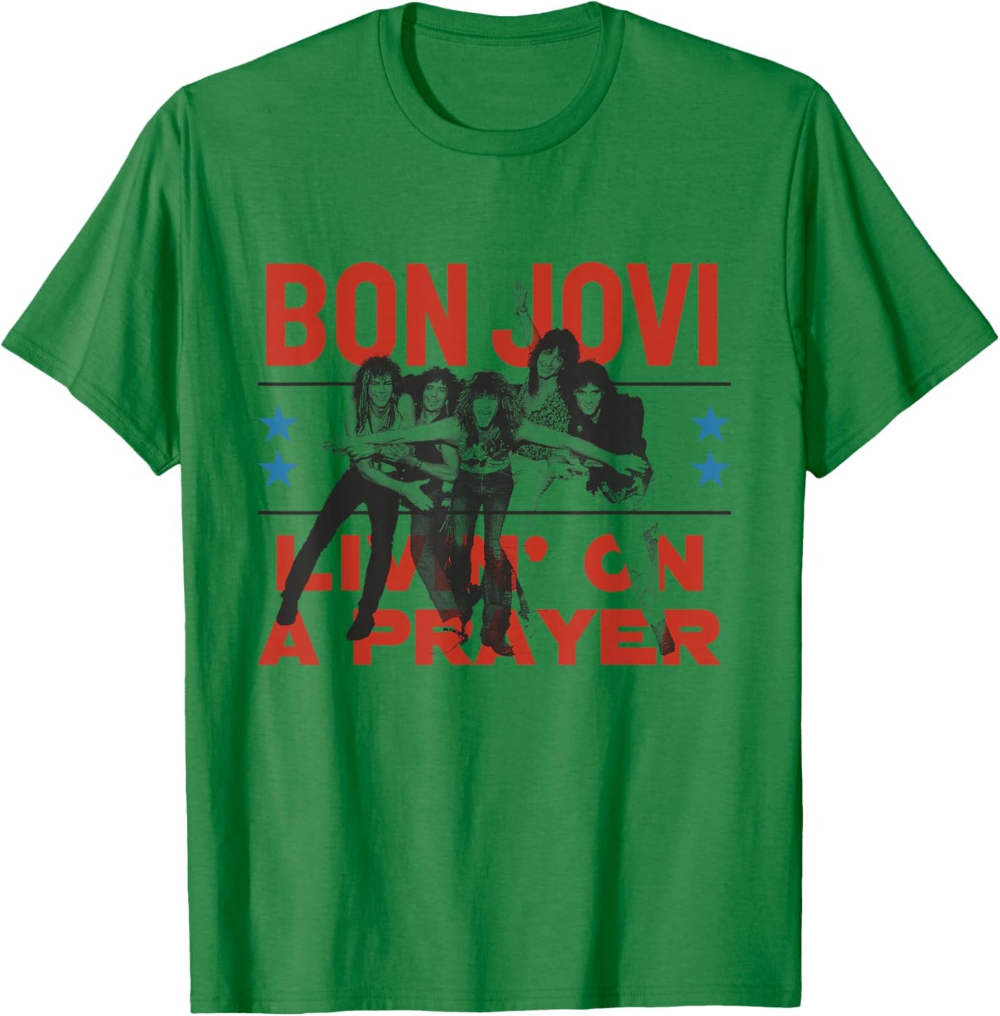 Official Bon Jovi Livin' On A Prayer T-Shirt - T-Shirt | Irish Green