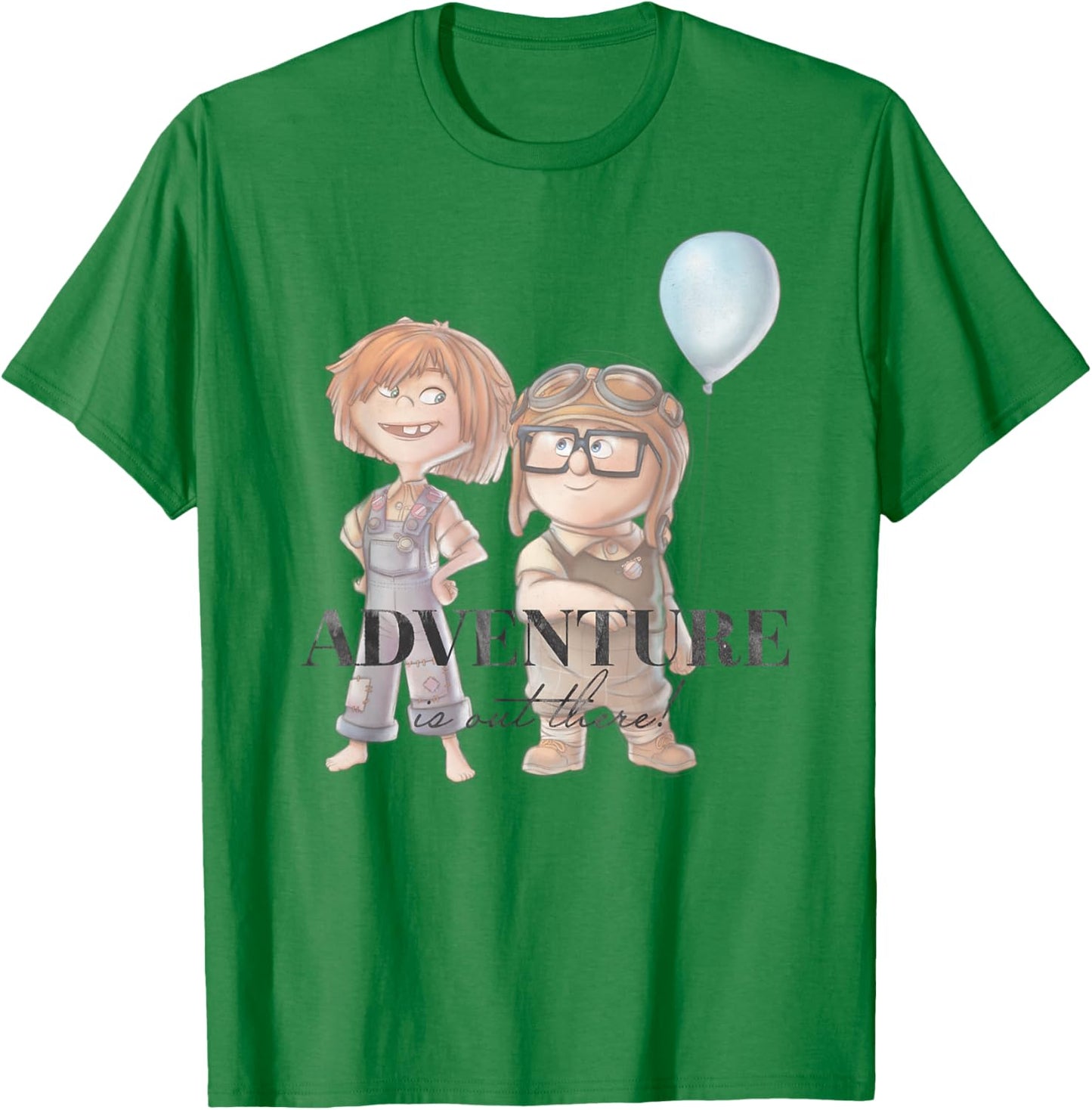 Disney 100 and Pixar's Up Carl Ellie Adventure is Out There Small T-Shirt - T-Shirt | Irish Green