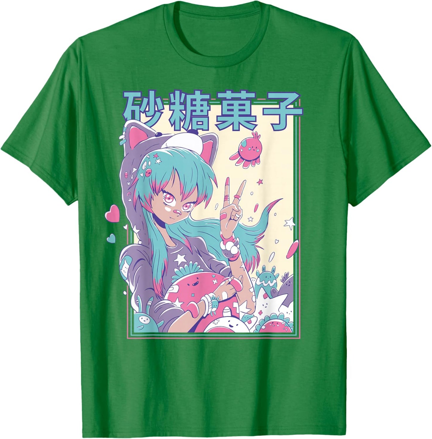 Candycore Girl Cute Pink Pastell Kawaii Anime Aesthetic #1 T-Shirt - T-Shirt | Irish Green