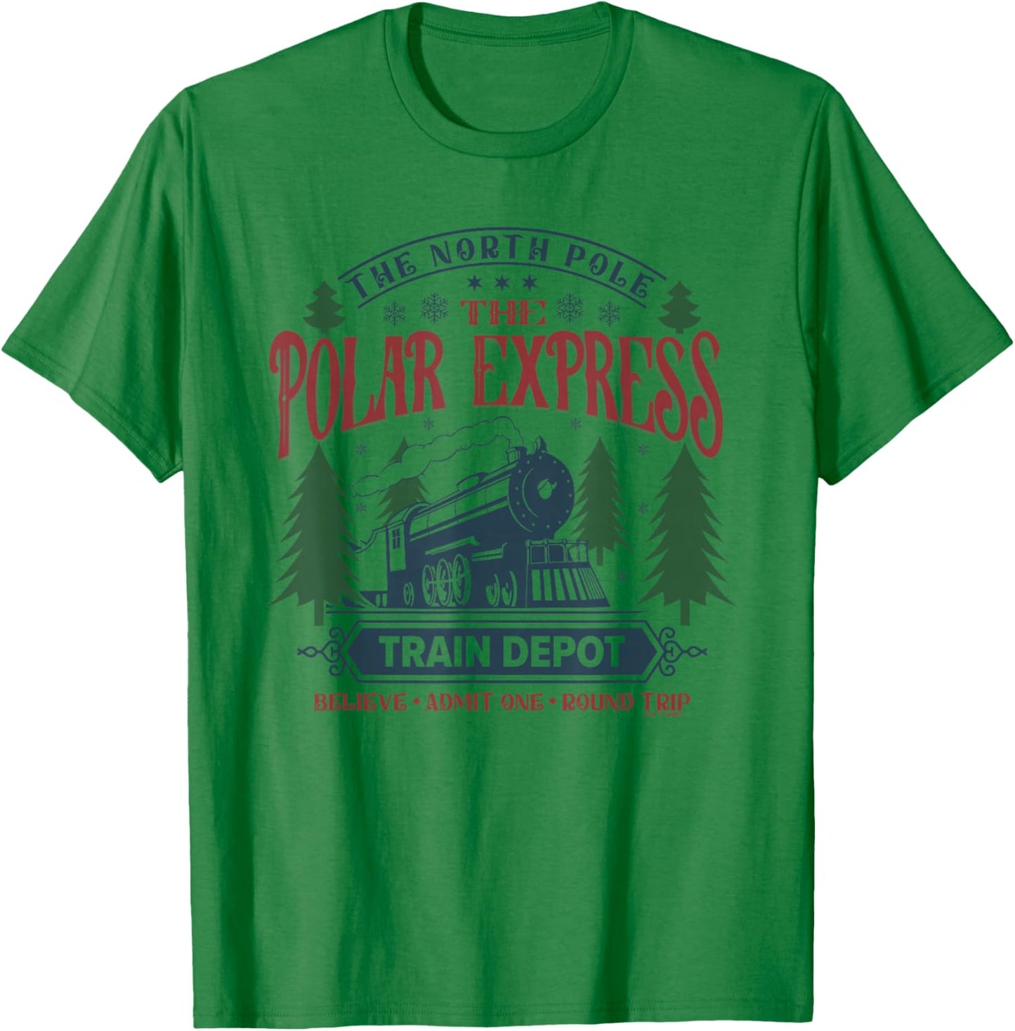 The Polar Express Train Depot T-Shirt - T-Shirt | Irish Green