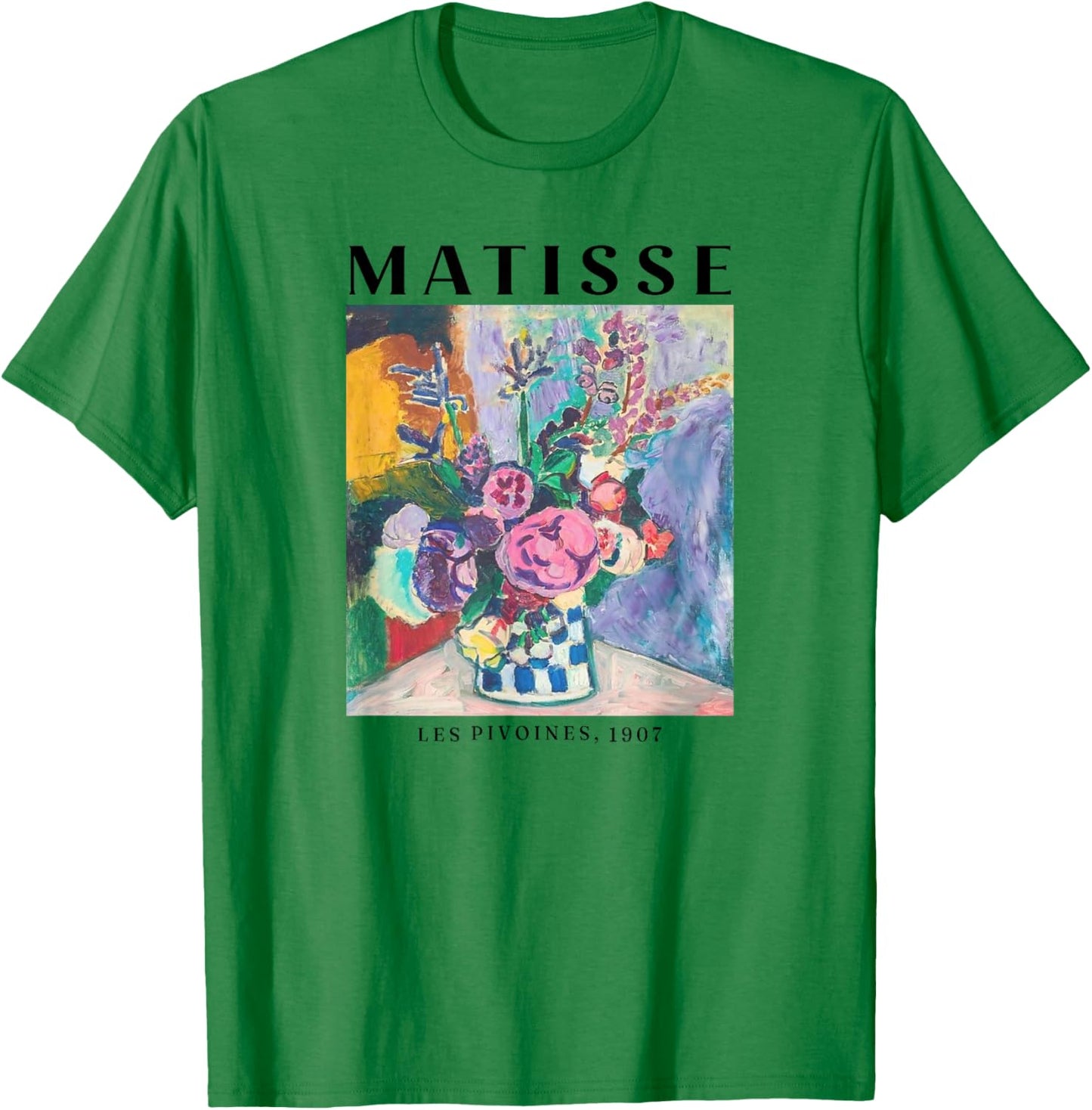 Matisse Les Pivoines 1907 Flower T-Shirt - T-Shirt | Irish Green