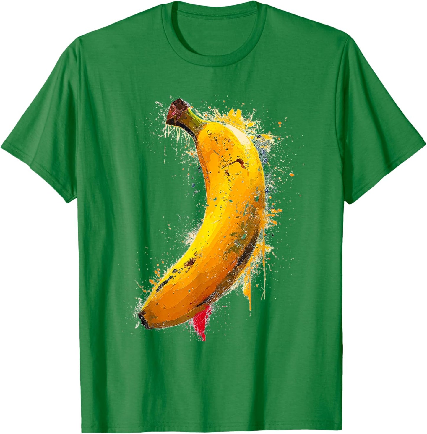 Banana Abstract Graphic Painting Art Fruit Banana T-Shirt - T-Shirt | Irish Green