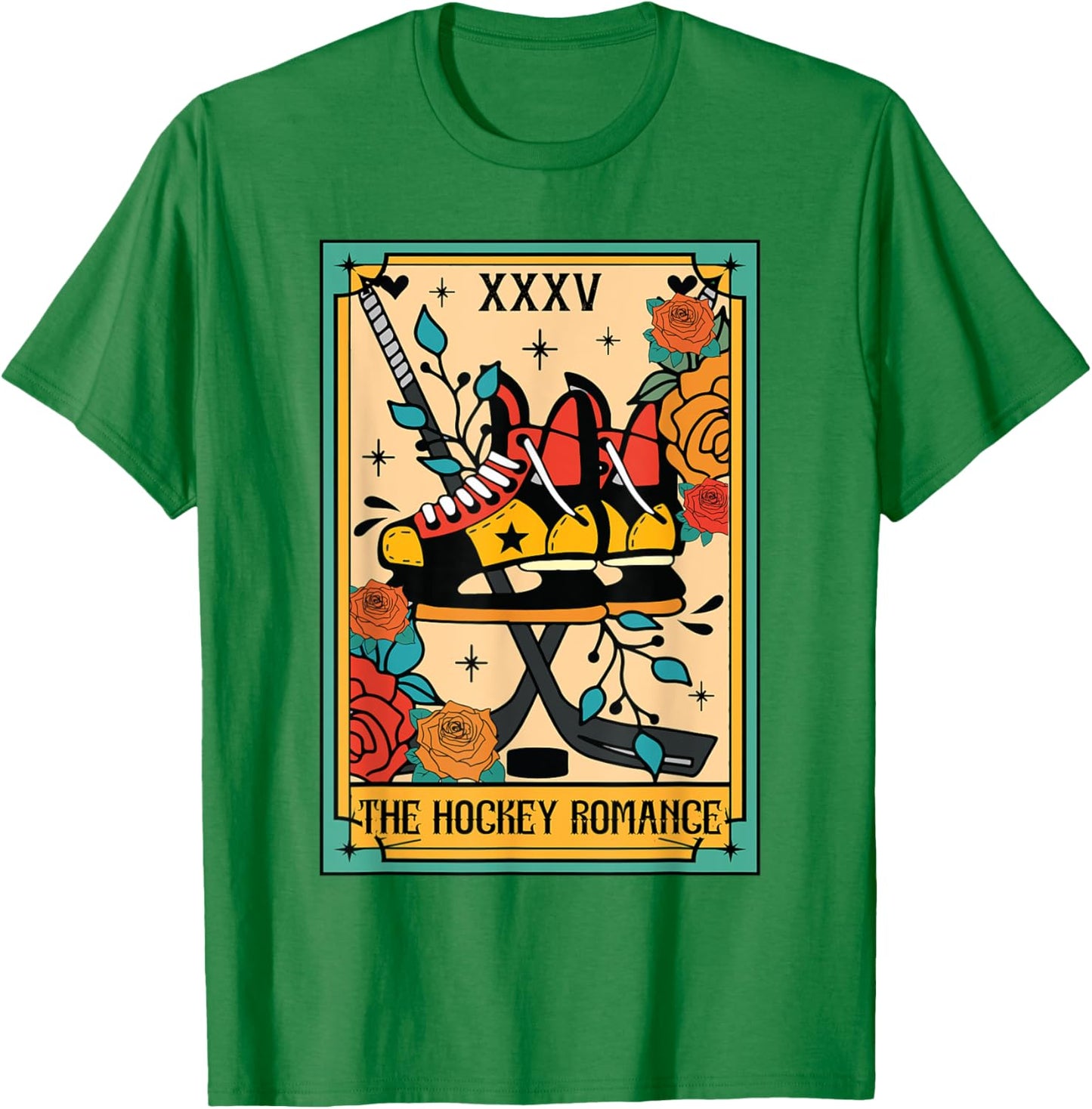 Reading Spicy Book Romance The Hockey Romance Tarot Card T-Shirt - T-Shirt | Irish Green