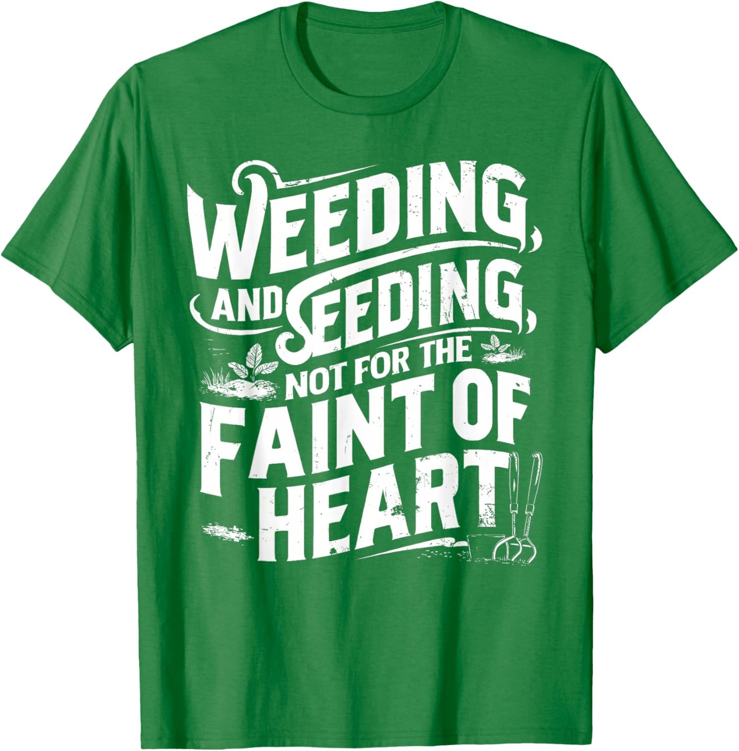 Women Men Vintage Style Weeding and Seeding Gardening T-Shirt - T-Shirt | Irish Green