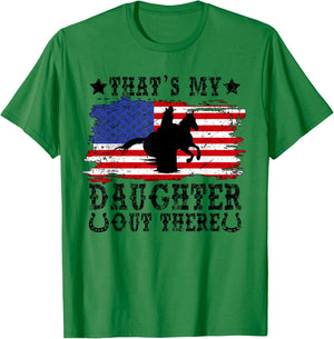 My Daughter Barrel Racing Mom Of A Barrel Racer Mother T-Shirt - T-Shirt | Irish Green