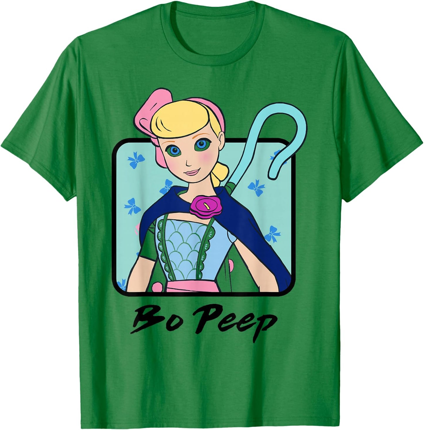 Disney Pixar Toy Story 4 Bo Peep Colorful Bust Portrait T-Shirt - T-Shirt | Irish Green
