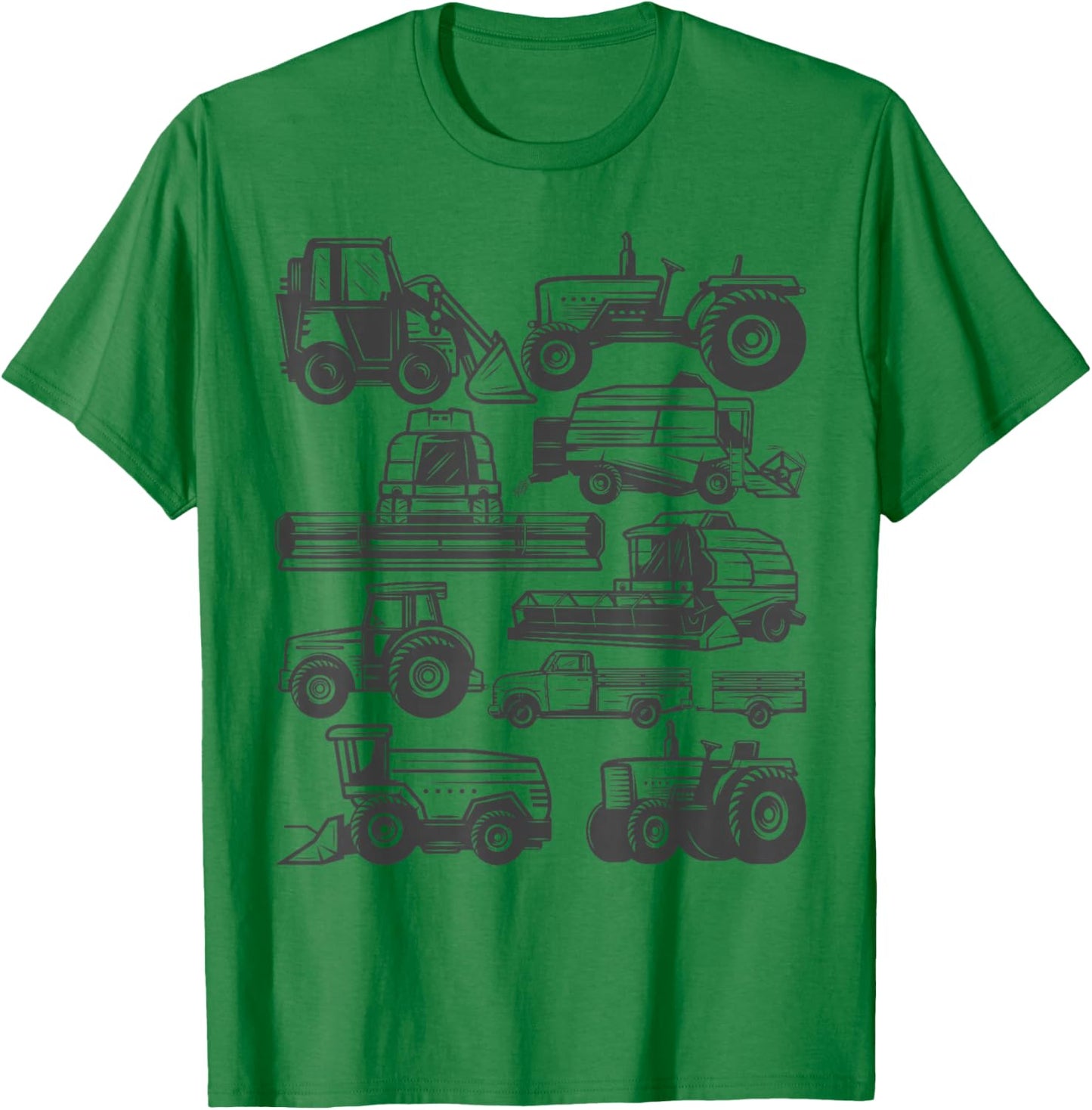 Tractor Farmer Farming Trucks Farm Boys Toddlers Girls Kids T-Shirt - T-Shirt | Irish Green