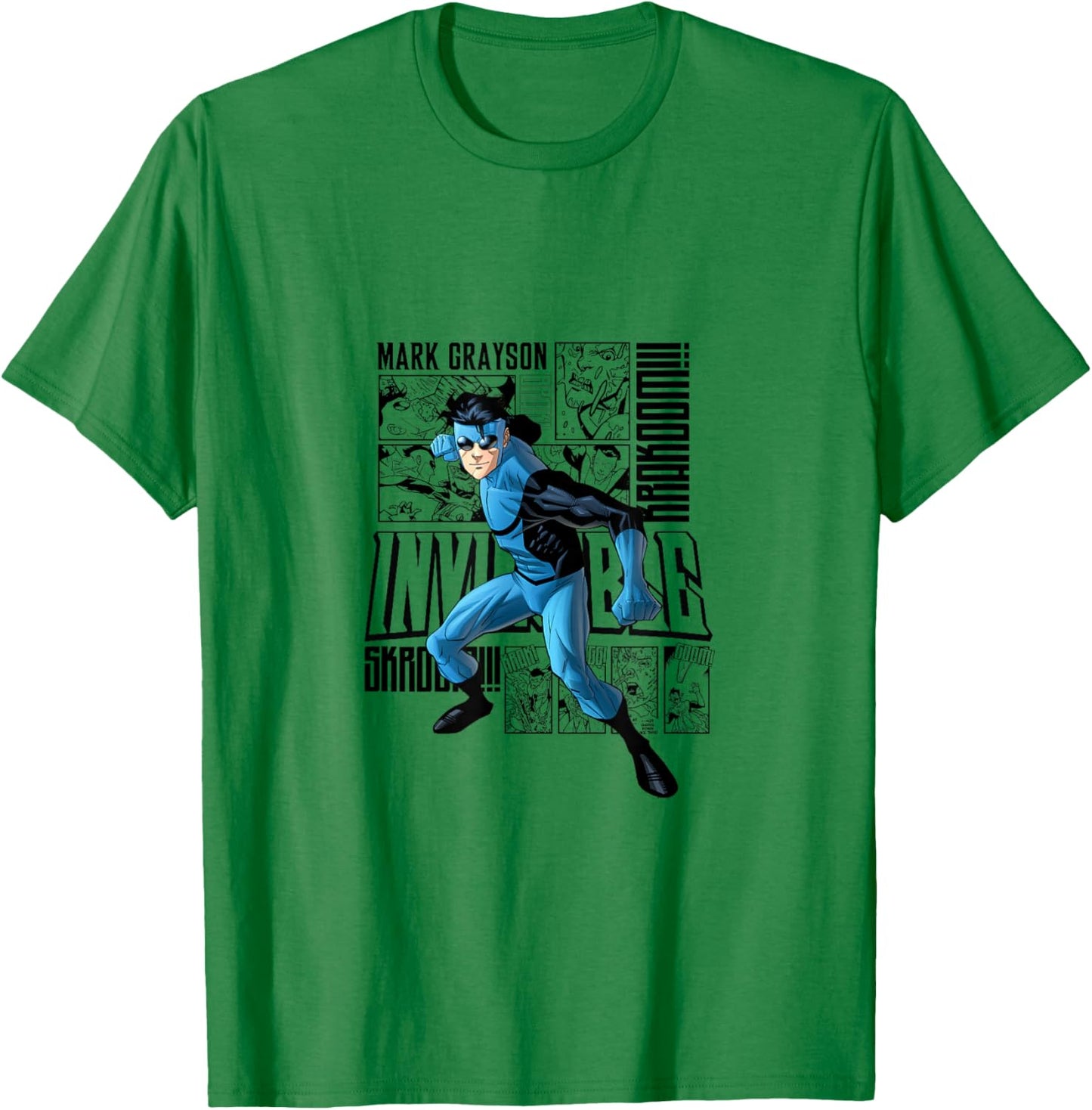 Invincible Blue Suit Collage T-Shirt - T-Shirt | Irish Green
