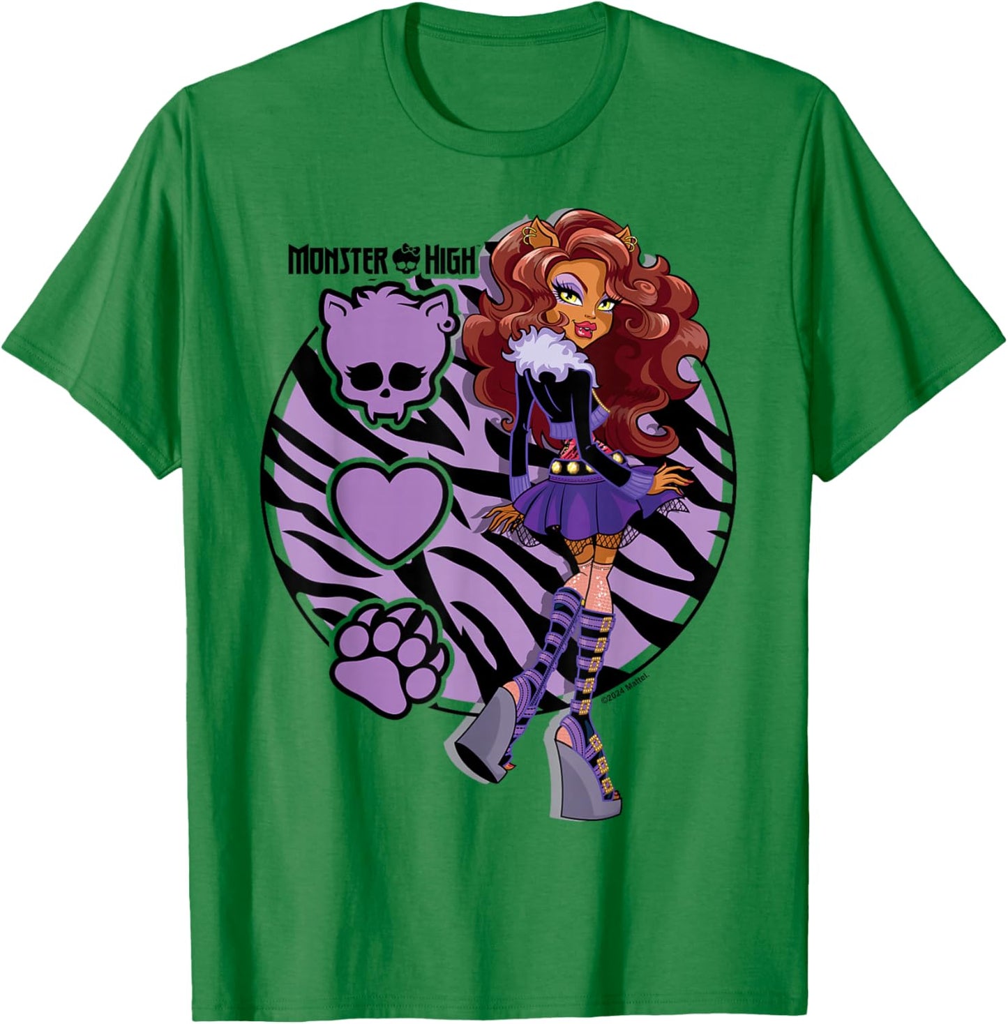 Monster High -Clawdeen Werewolf T-Shirt - T-Shirt | Irish Green