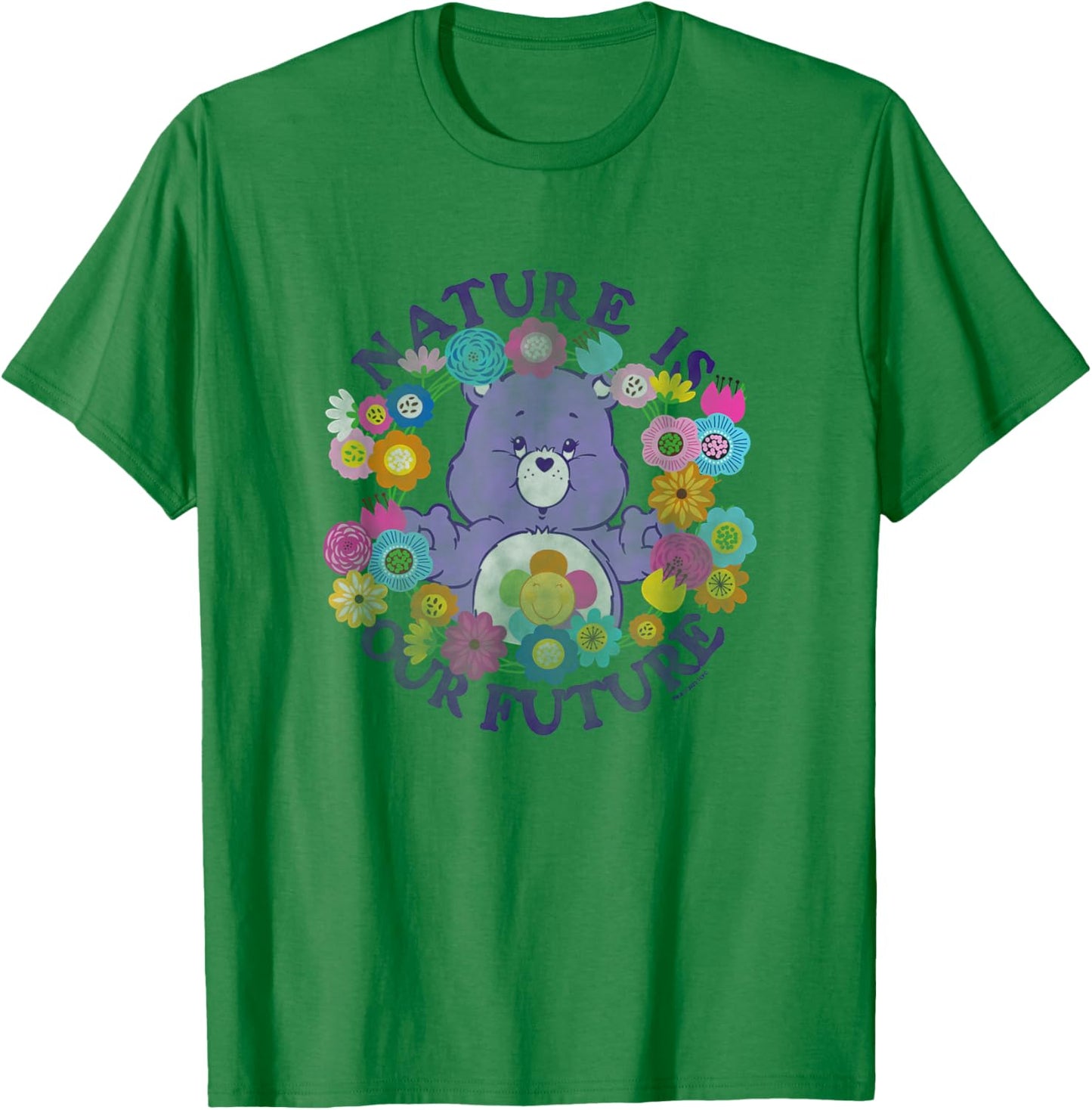 Care Bears Earth Day Nature Is Our Future Harmony Vintage T-Shirt - T-Shirt | Irish Green