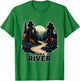 Yuba River Retro Minimalist River Yuba T-Shirt - T-Shirt | Irish Green