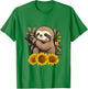 Sunflower Sloth Flower T-Shirt - T-Shirt | Irish Green