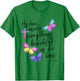 Bible Verse Cross Ecclesiastes Ecc Scripture Butterfly T-Shirt - T-Shirt | Irish Green