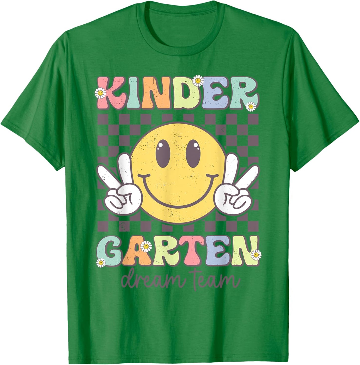 Kindergarten Dream Team Smile Back To School Teachers Kids T-Shirt - T-Shirt | Irish Green