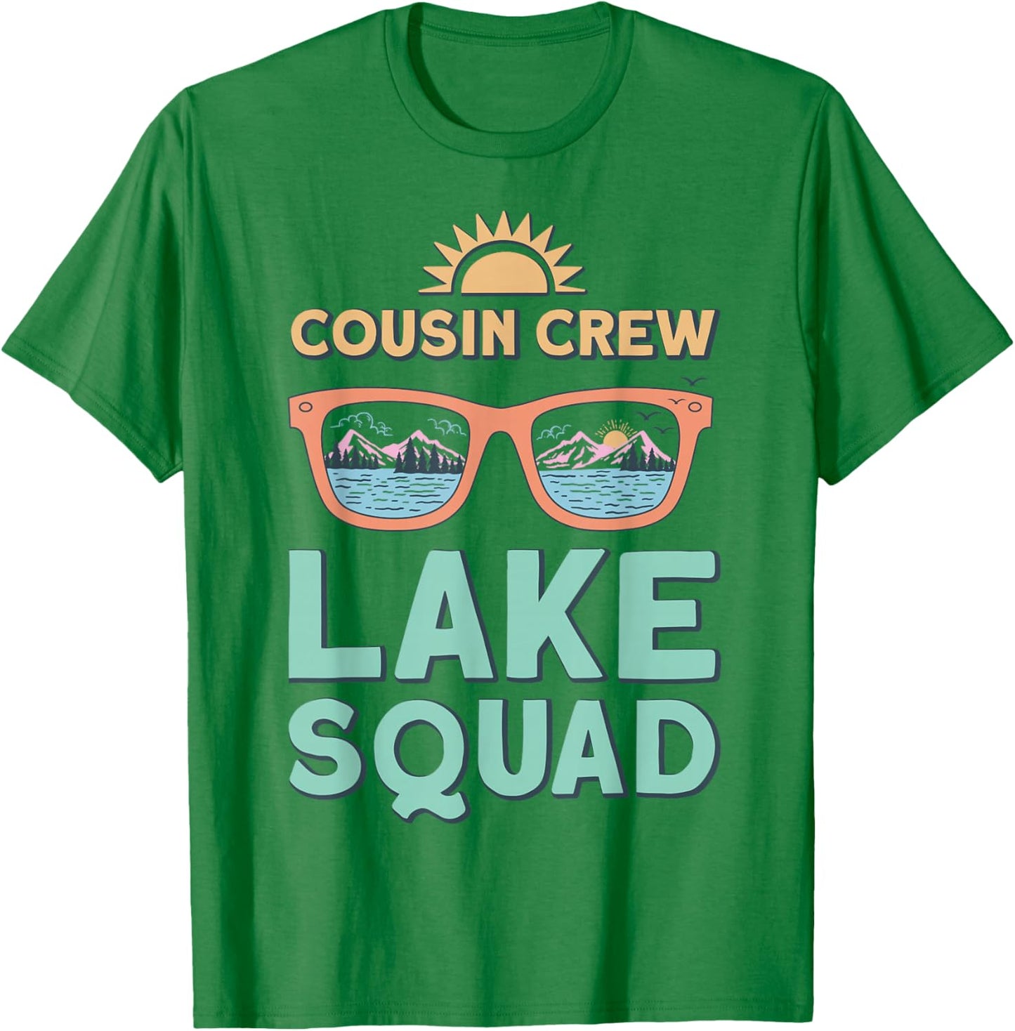 Cousin Crew Lake Squad 2025 Family Reunion Summer Vacation T-Shirt - T-Shirt | Irish Green