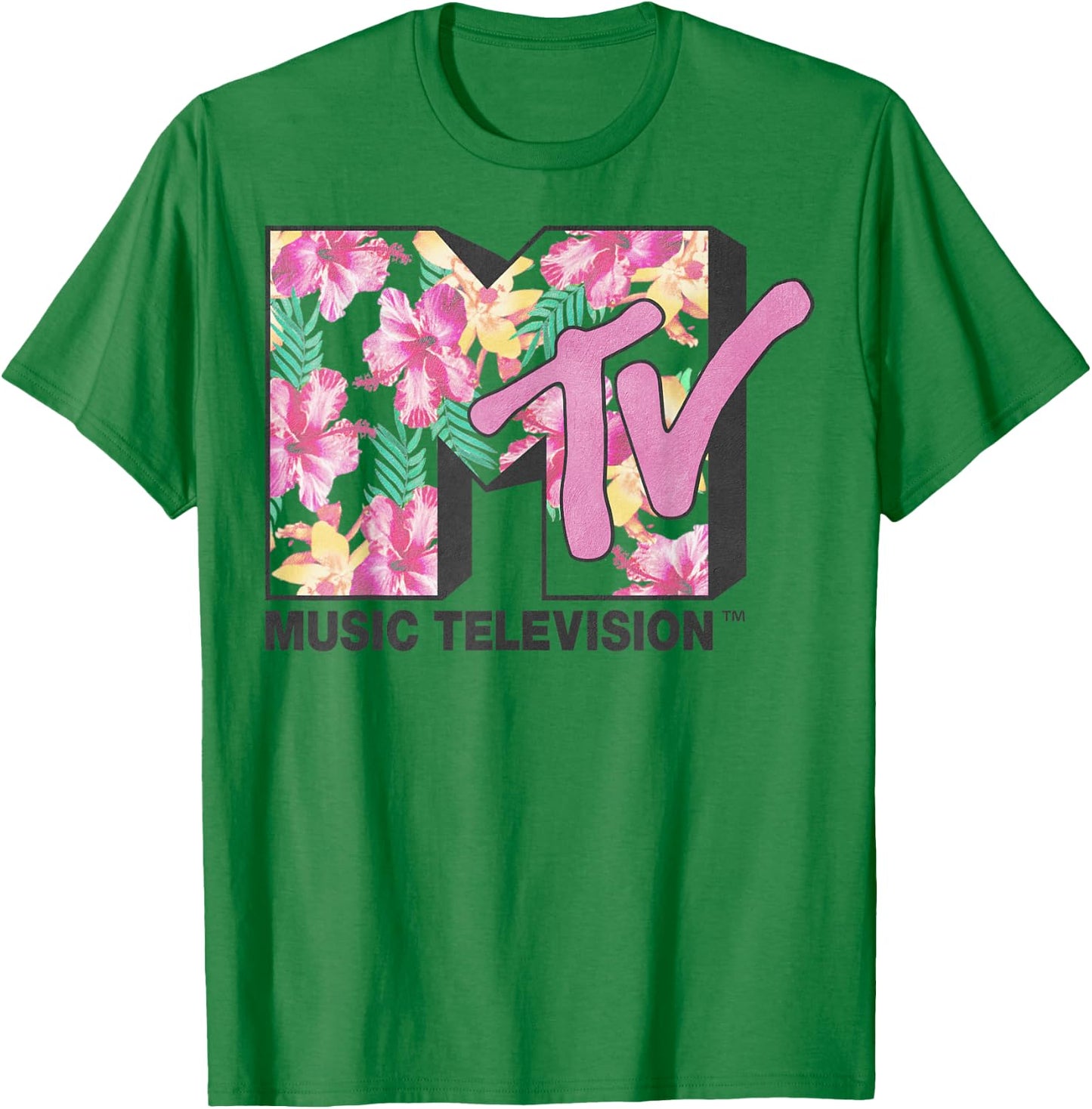 MTV Aloha Flower Logo Graphic T-Shirt - T-Shirt | Irish Green