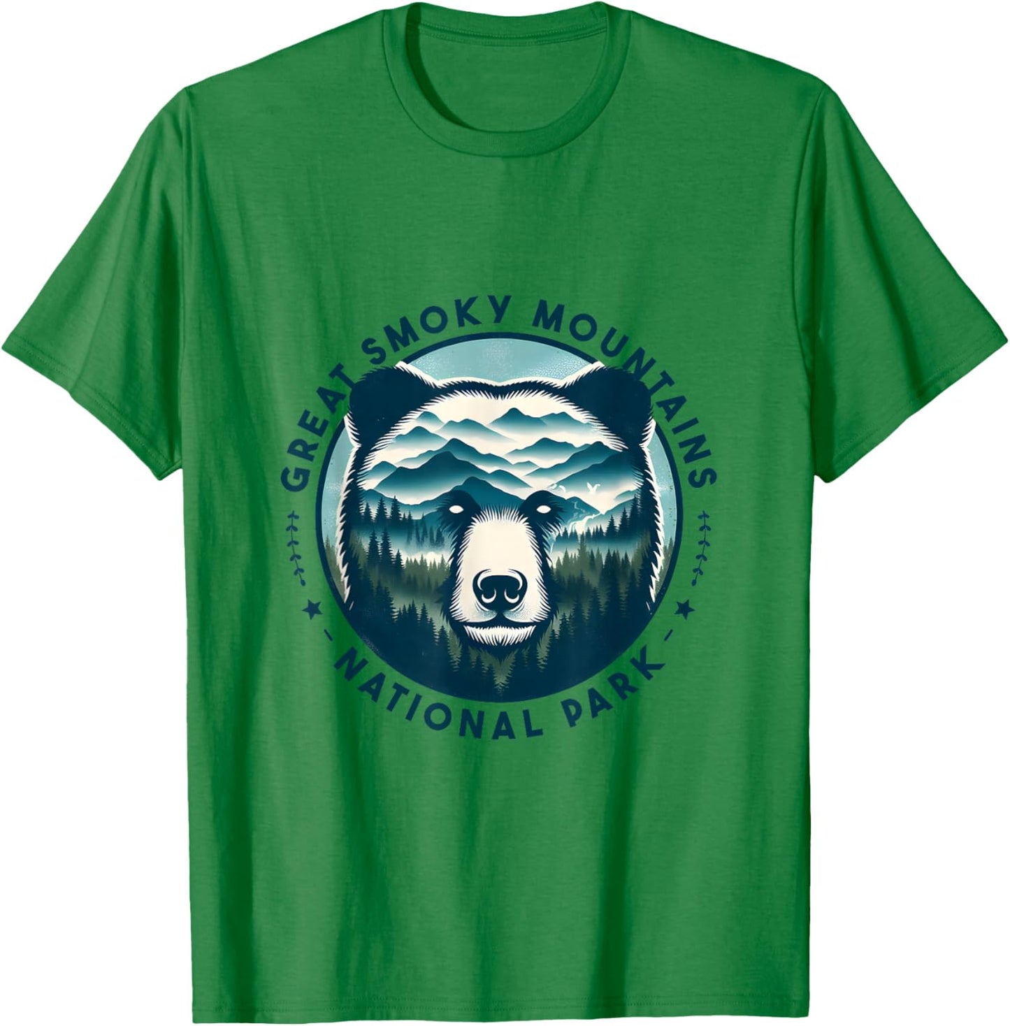 Hiking Camping Great Smoky Mountains National Park Bear T-Shirt - T-Shirt | Irish Green