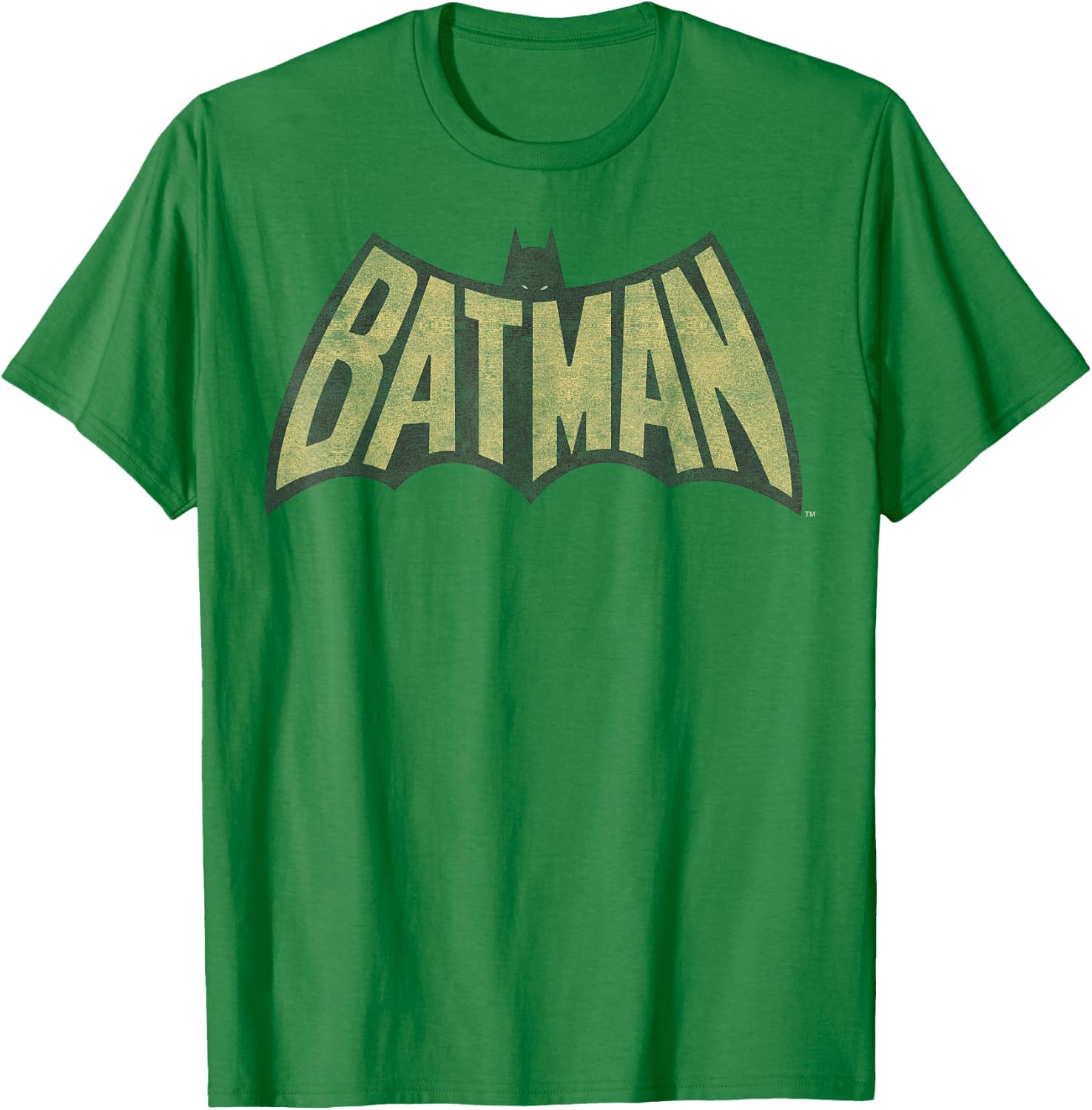 DC Comics Batman Gold Vintage Logo T-Shirt - T-Shirt | Irish Green
