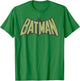 DC Comics Batman Gold Vintage Logo T-Shirt - T-Shirt | Irish Green