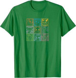 Pokémon Club - Eevee Squares T-Shirt - T-Shirt | Irish Green