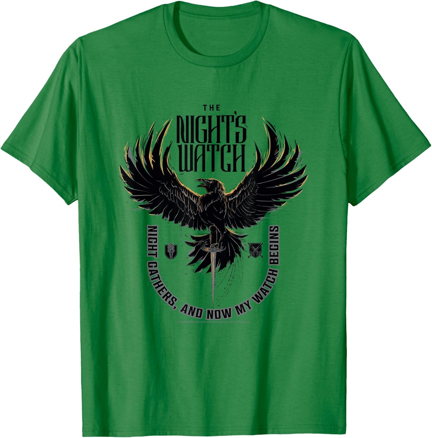 Game of Thrones The Night's Watch Crow T-Shirt - T-Shirt | Irish Green